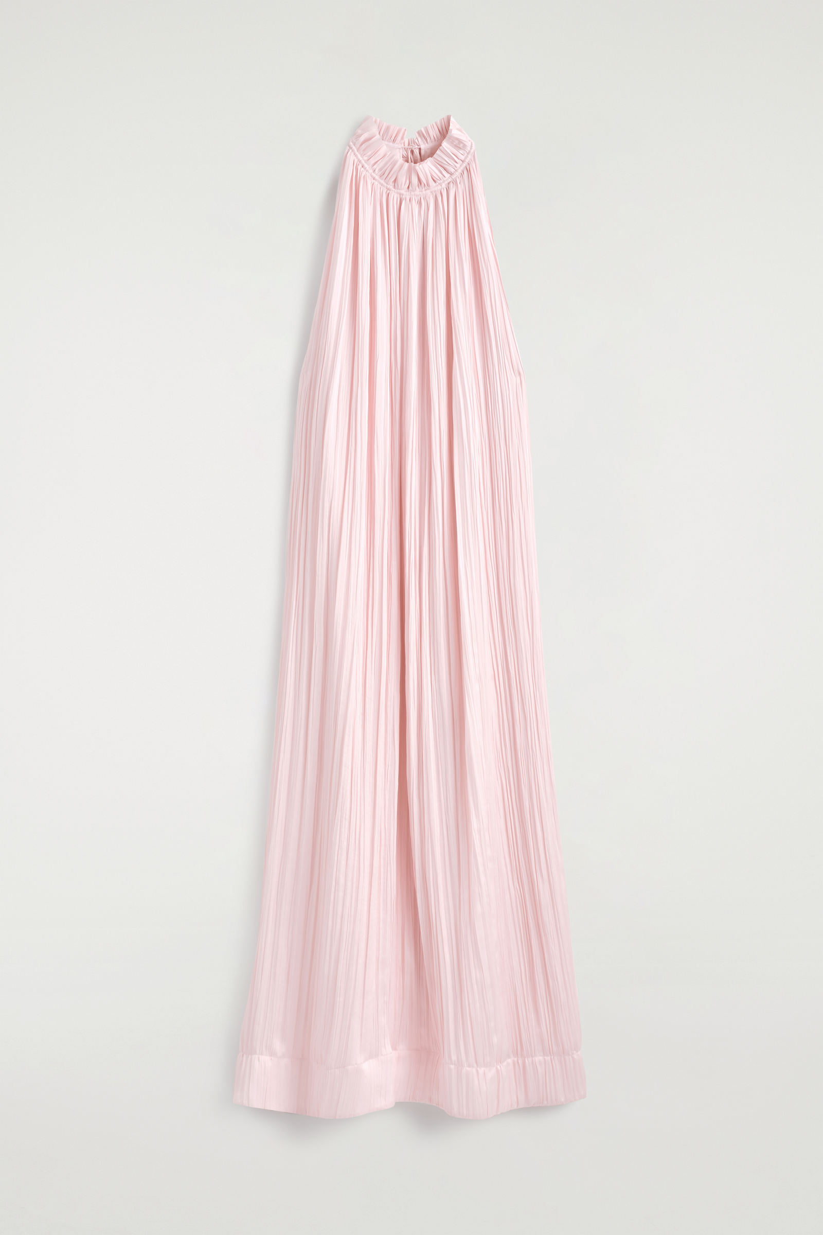 CRINKLED-SATIN MIDI DRESSLIGHT PINK