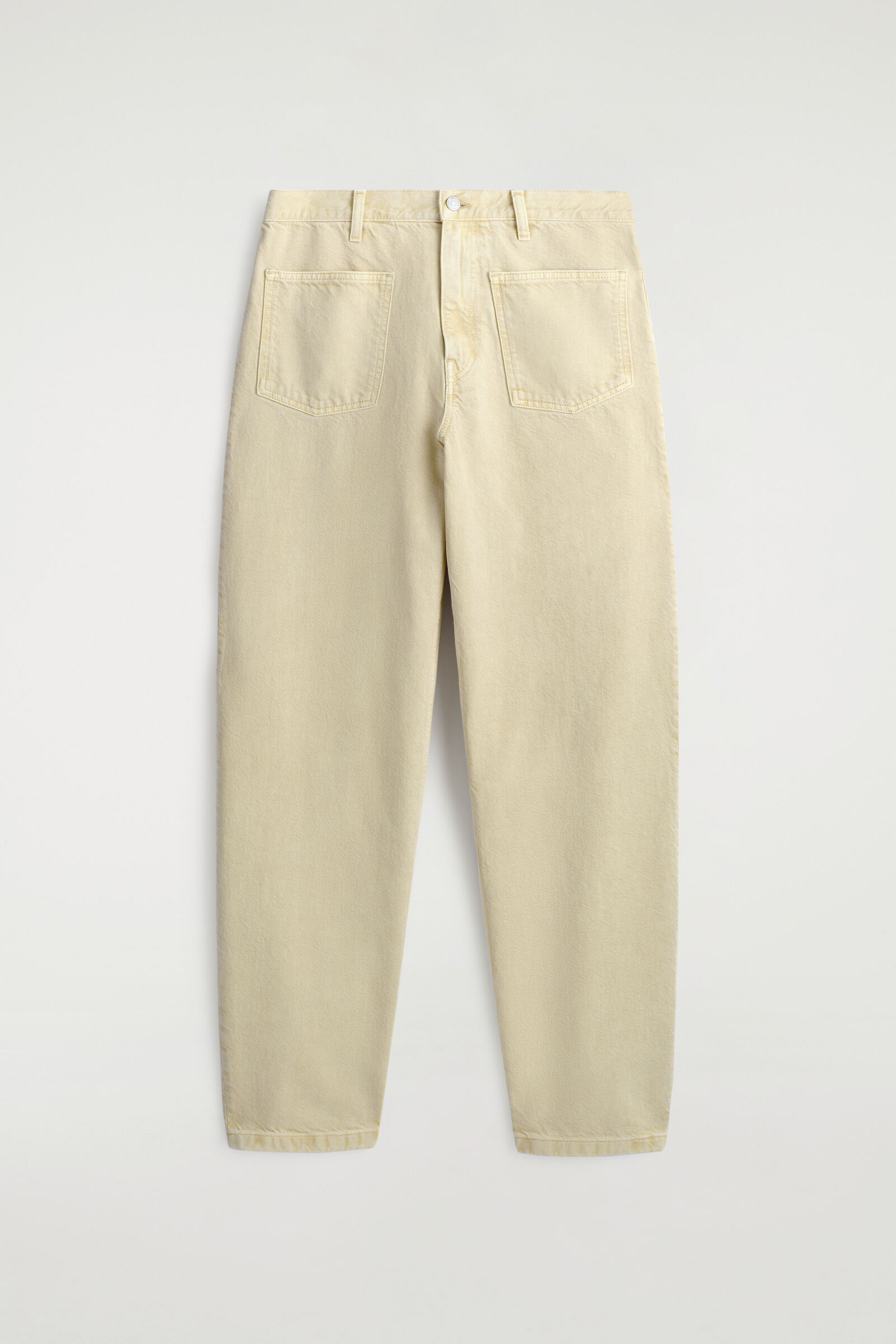 PATCH-POCKET STRAIGHT-LEG JEANSBUTTER YELLOW