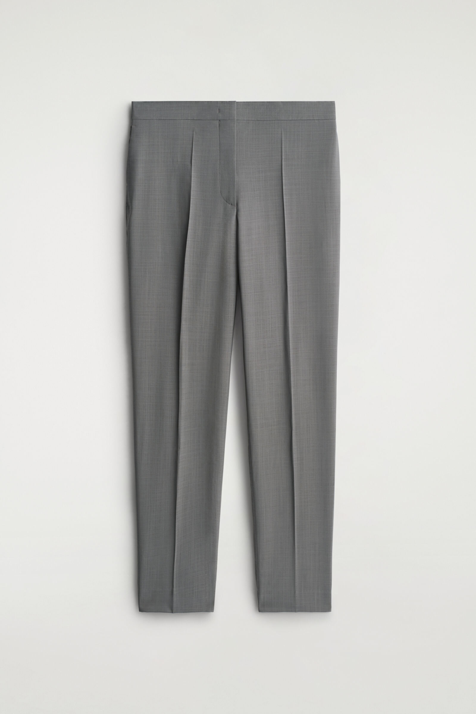 TAILORED WOOL STRAIGHT-LEG TROUSERSGRAPHITE