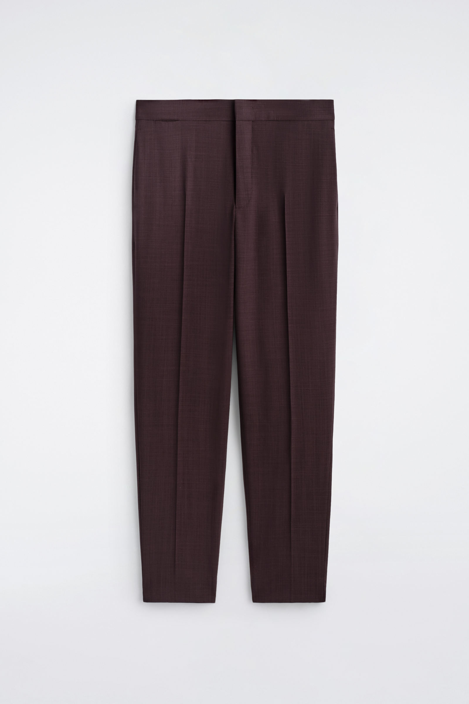 FLUID WOOL SLIM-FIT TROUSERSBITTER CHOCOLATE