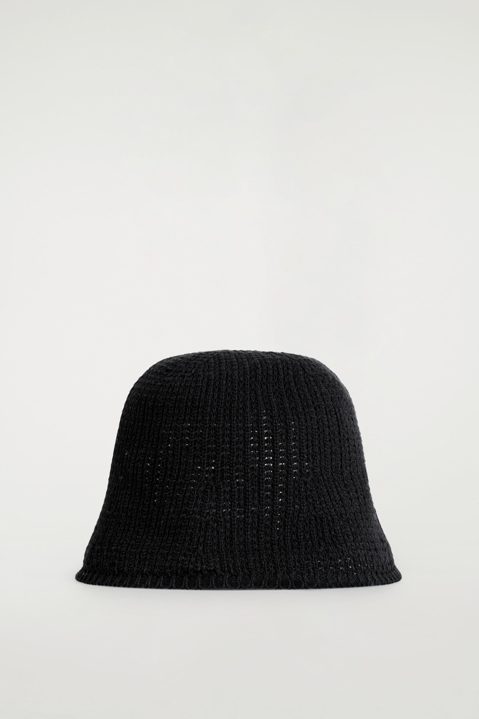 OPEN-KNIT BUCKET HATBLACK