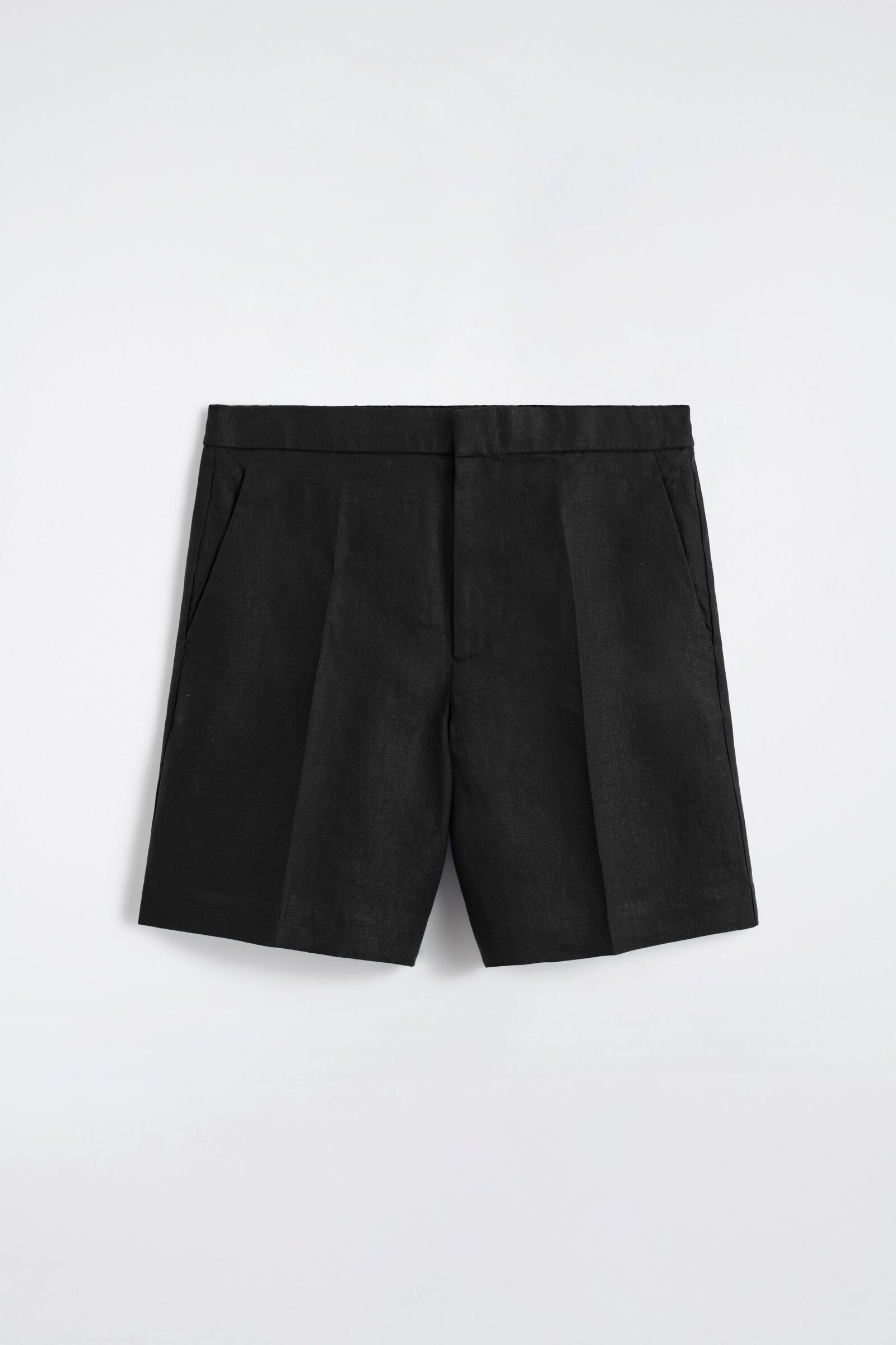 TAILORED LINEN SHORTSBLACK