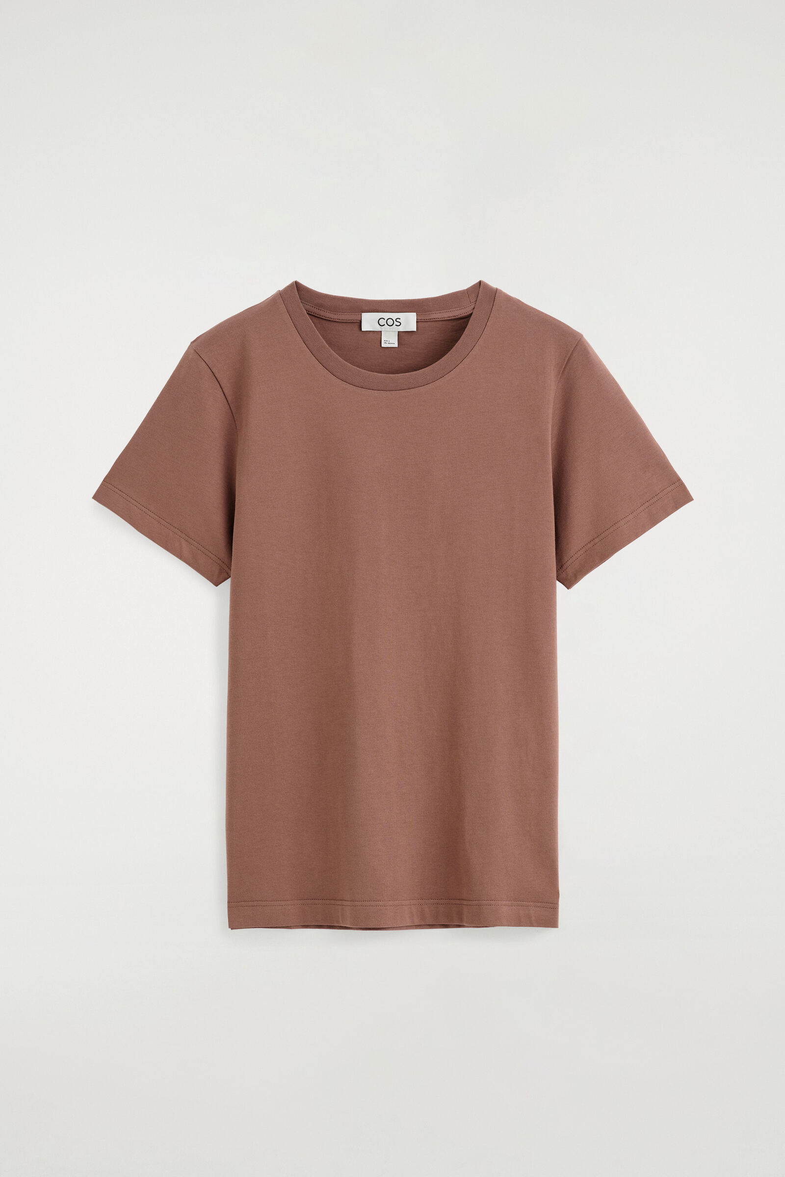 COTTON CREW-NECK T-SHIRTBROWN