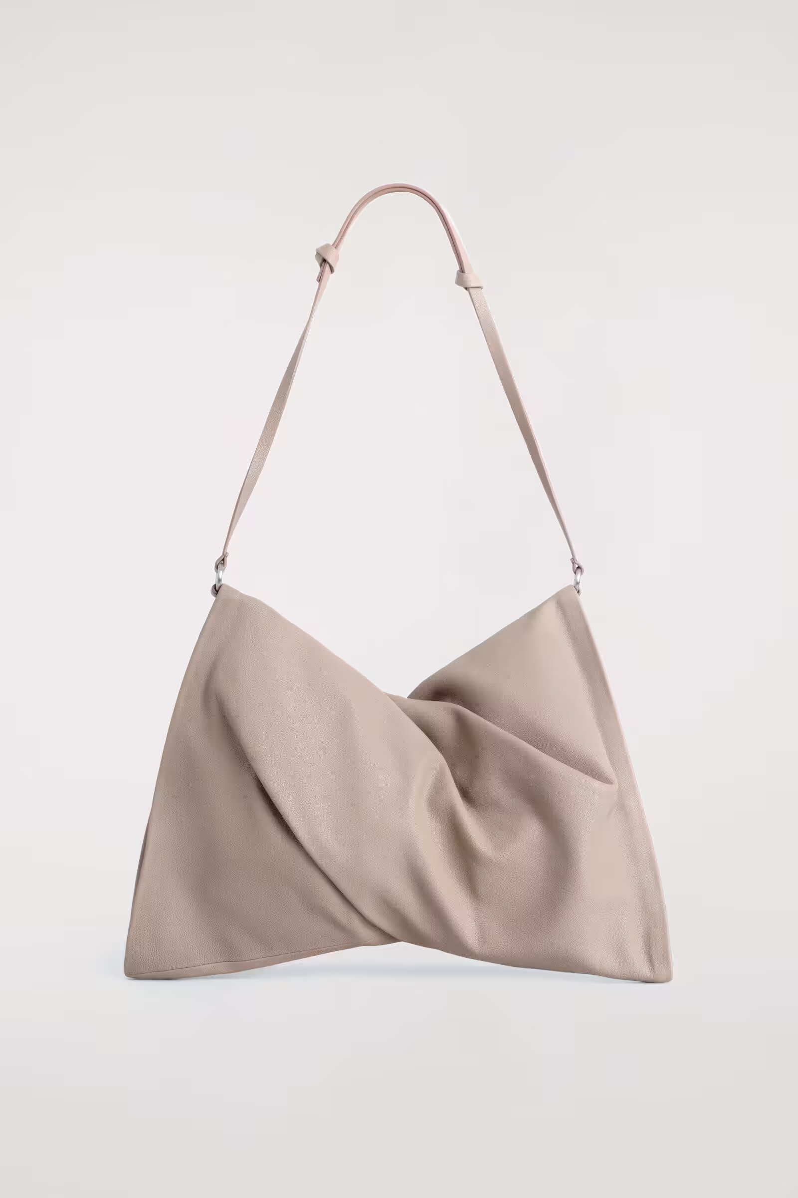 TWISTED CLUTCH BAG - LEATHERWHEAT