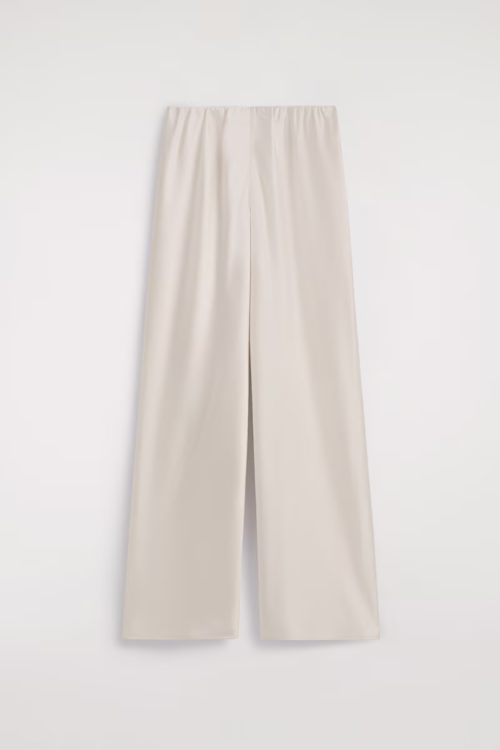 SATIN WIDE-LEG TROUSERSWHITE