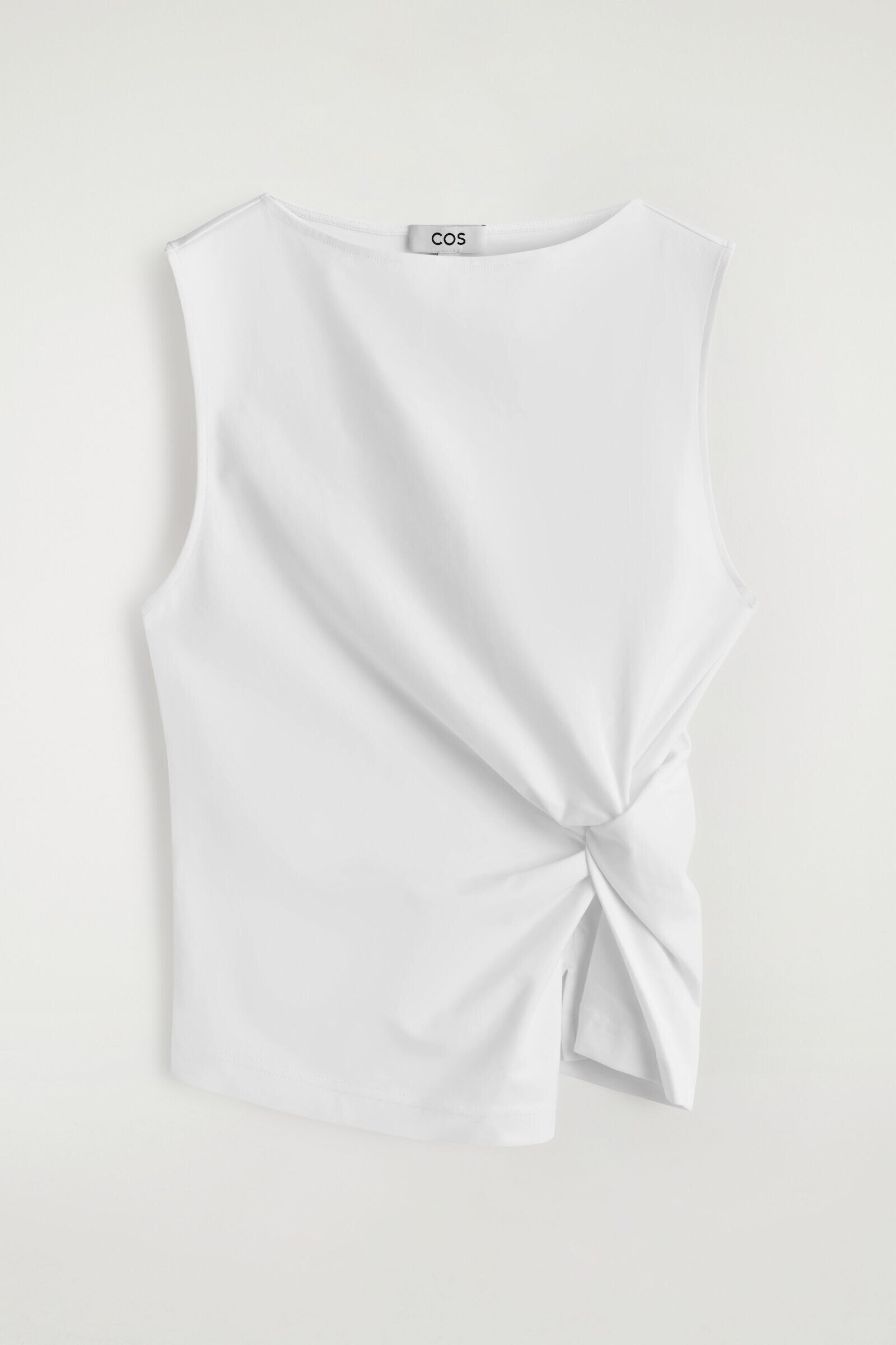 TWIST-DETAIL JERSEY TOPWHITE