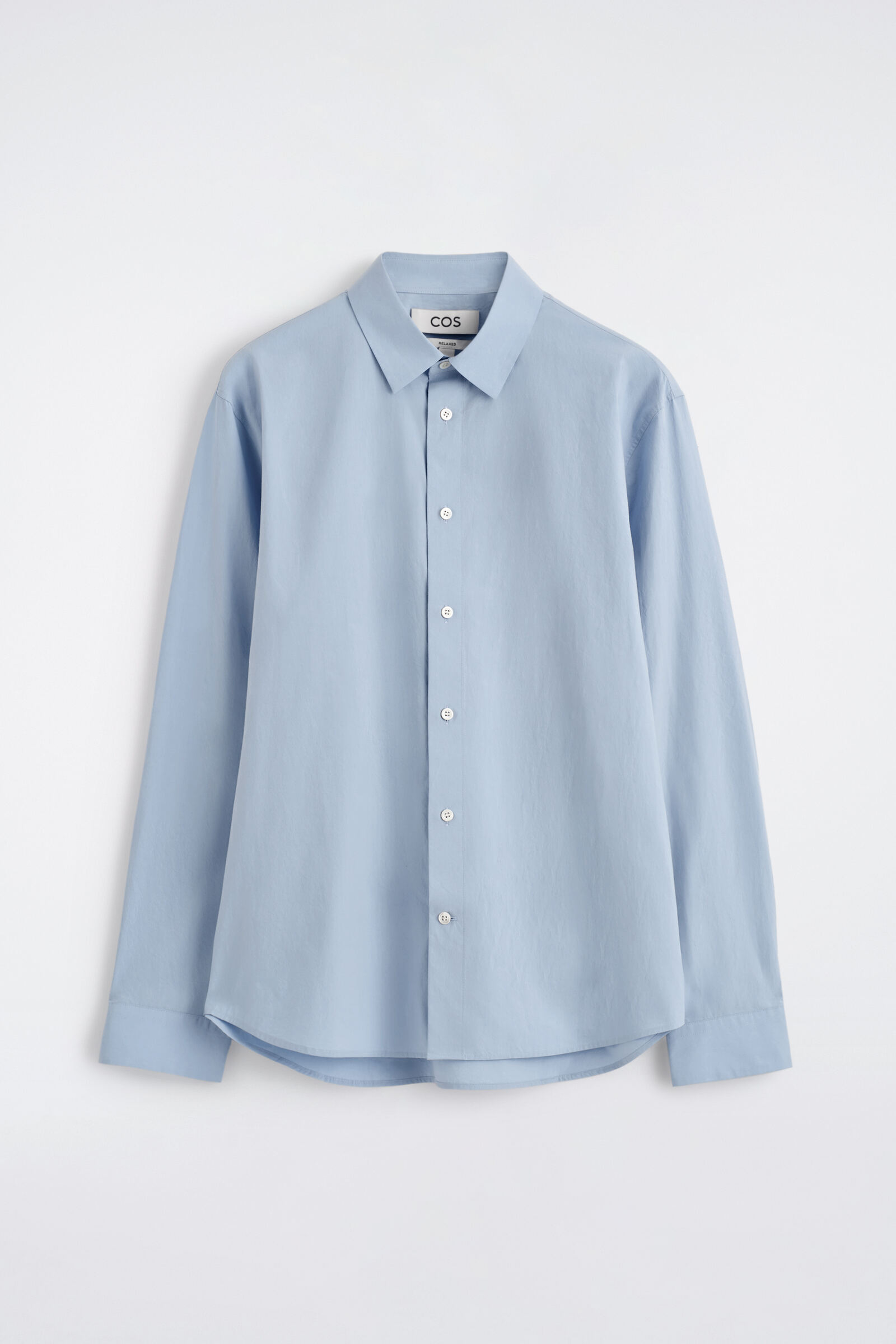 RELAXED PIMA COTTON-POPLIN SHIRTBLUE