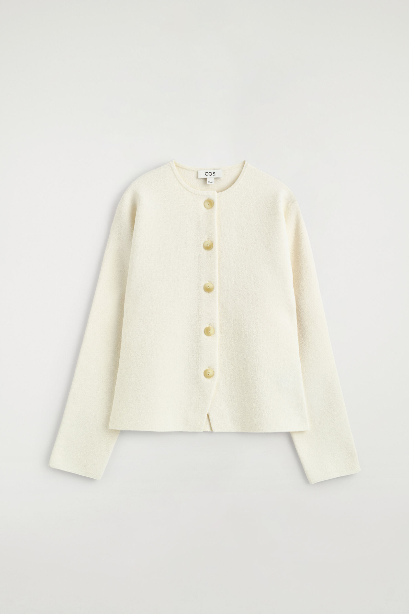 SCULPTURAL COTTON CARDIGANWHITE