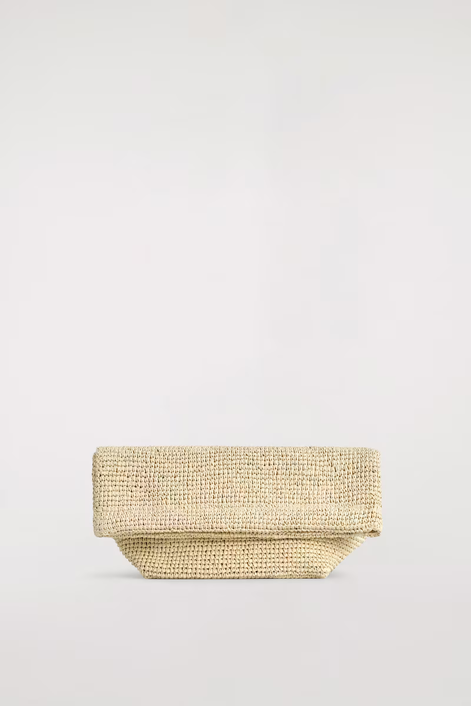 FOLDED CLUTCH BAG - STRAWBEIGE