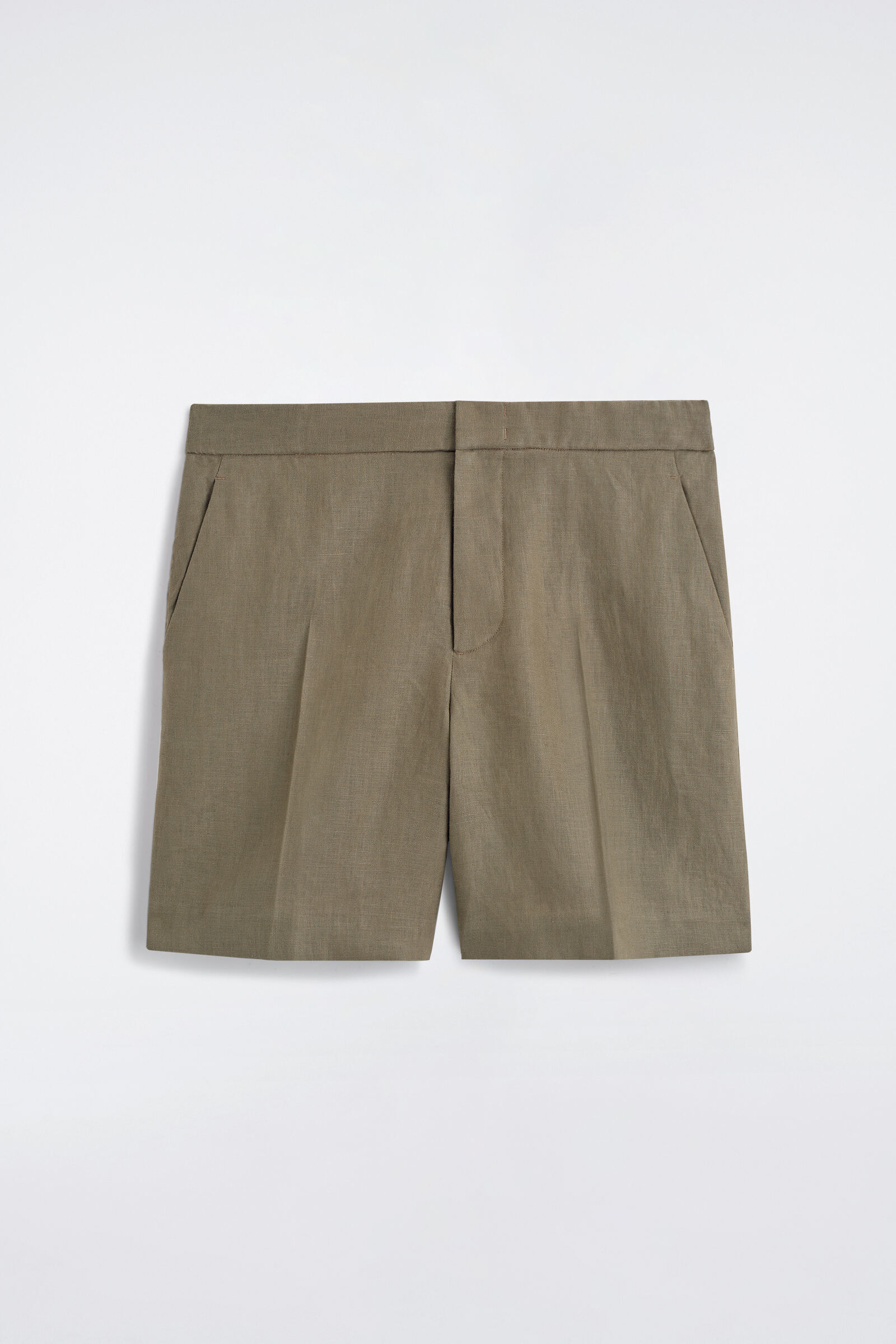 TAILORED LINEN SHORTSKHAKI