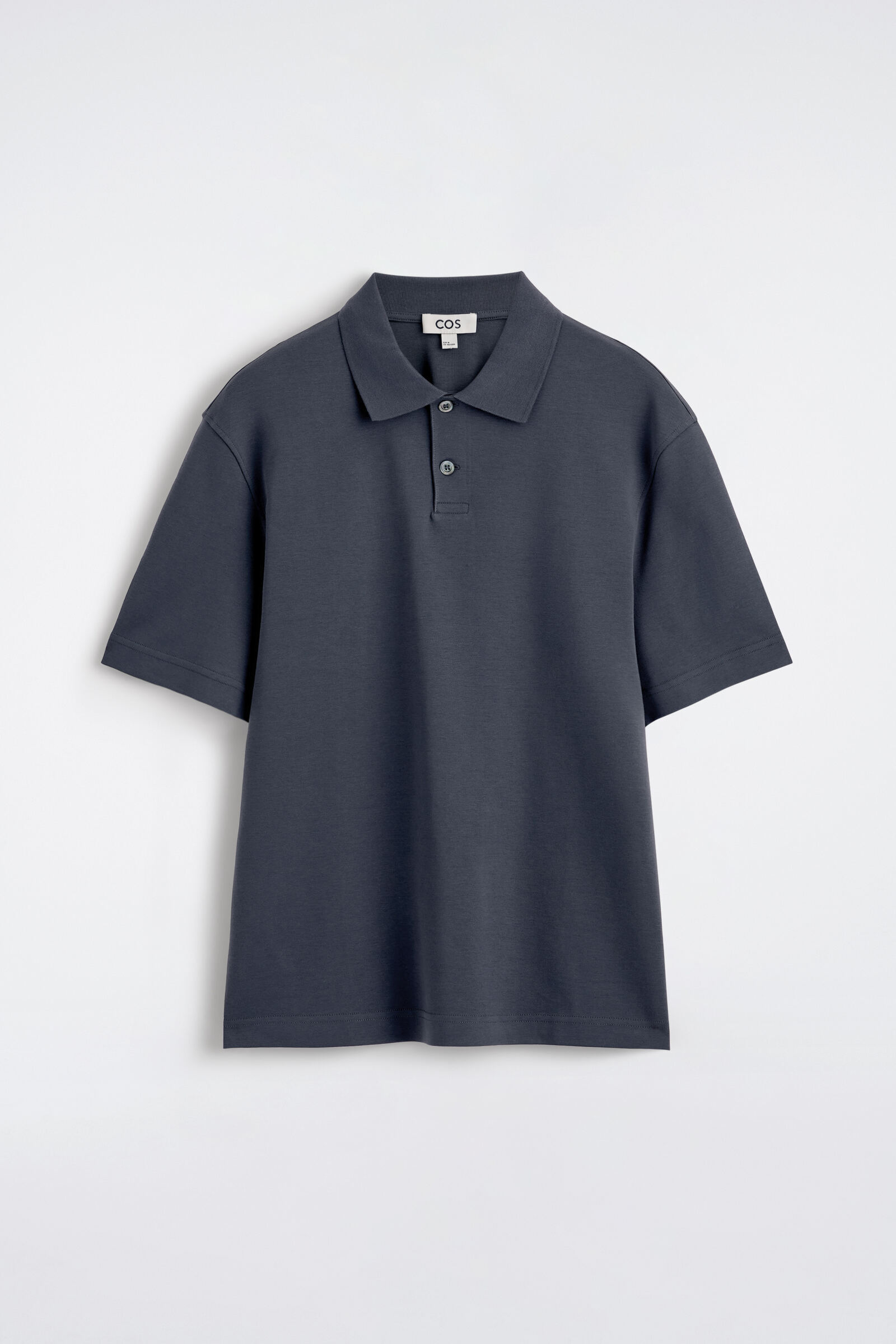 INTERLOCK COTTON POLO SHIRTDARK GREY