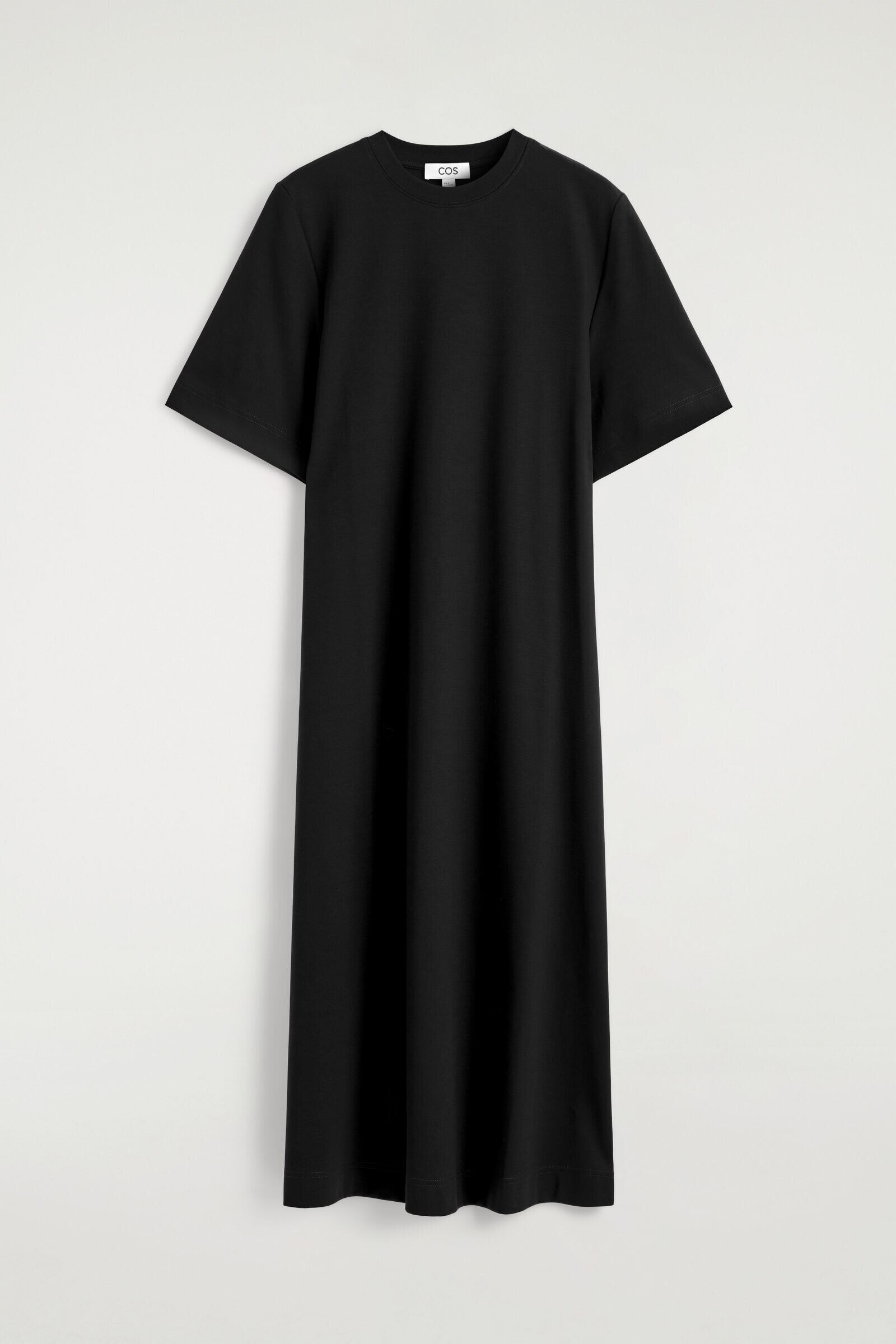 BELT-DETAIL MIDI T-SHIRT DRESSBLACK