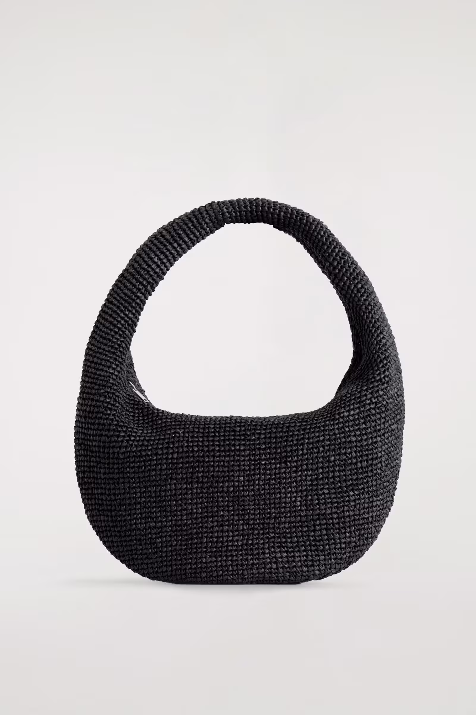 CURVED SHOULDER BAG - STRAWBLACK