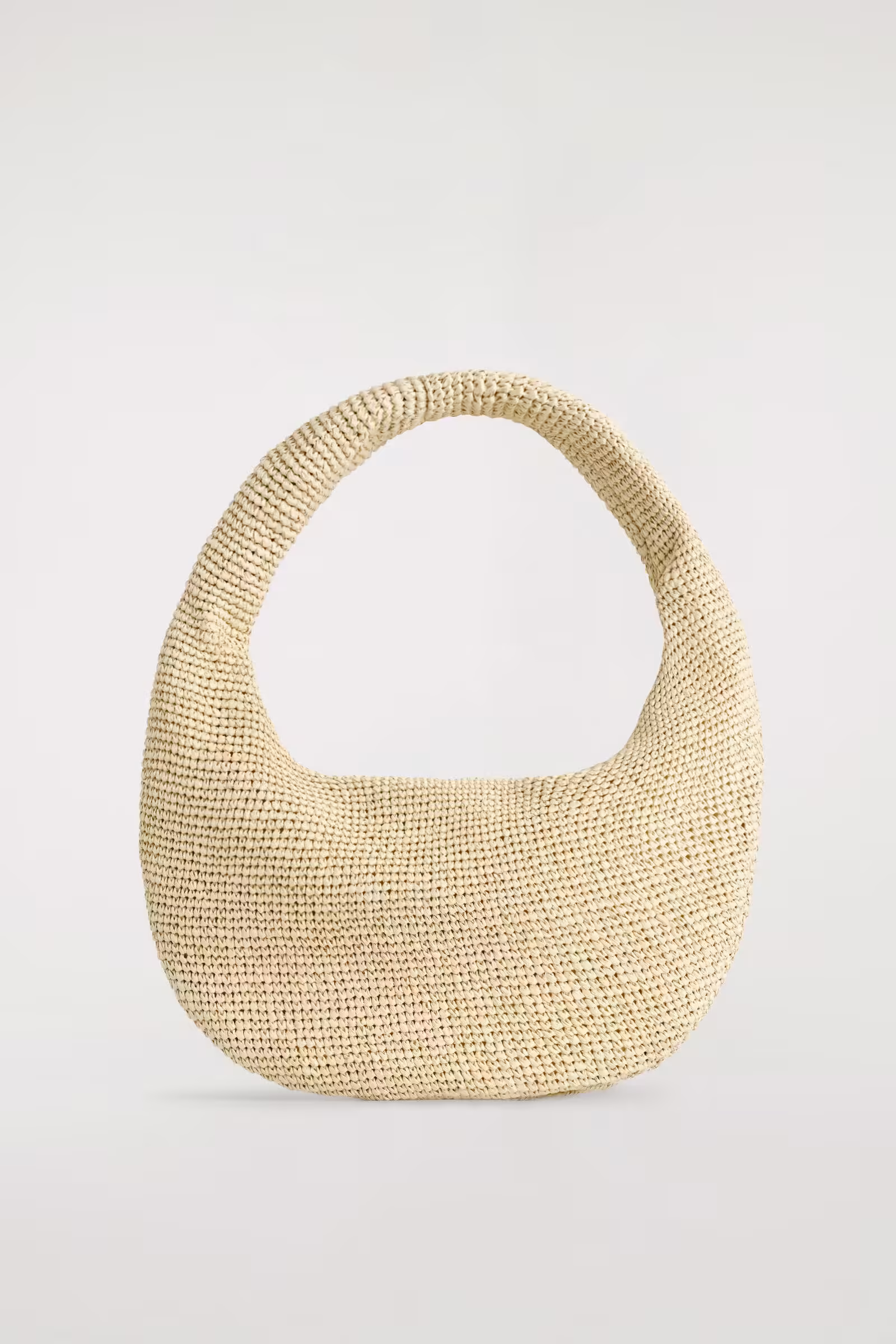 CURVED SHOULDER BAG - STRAWBEIGE