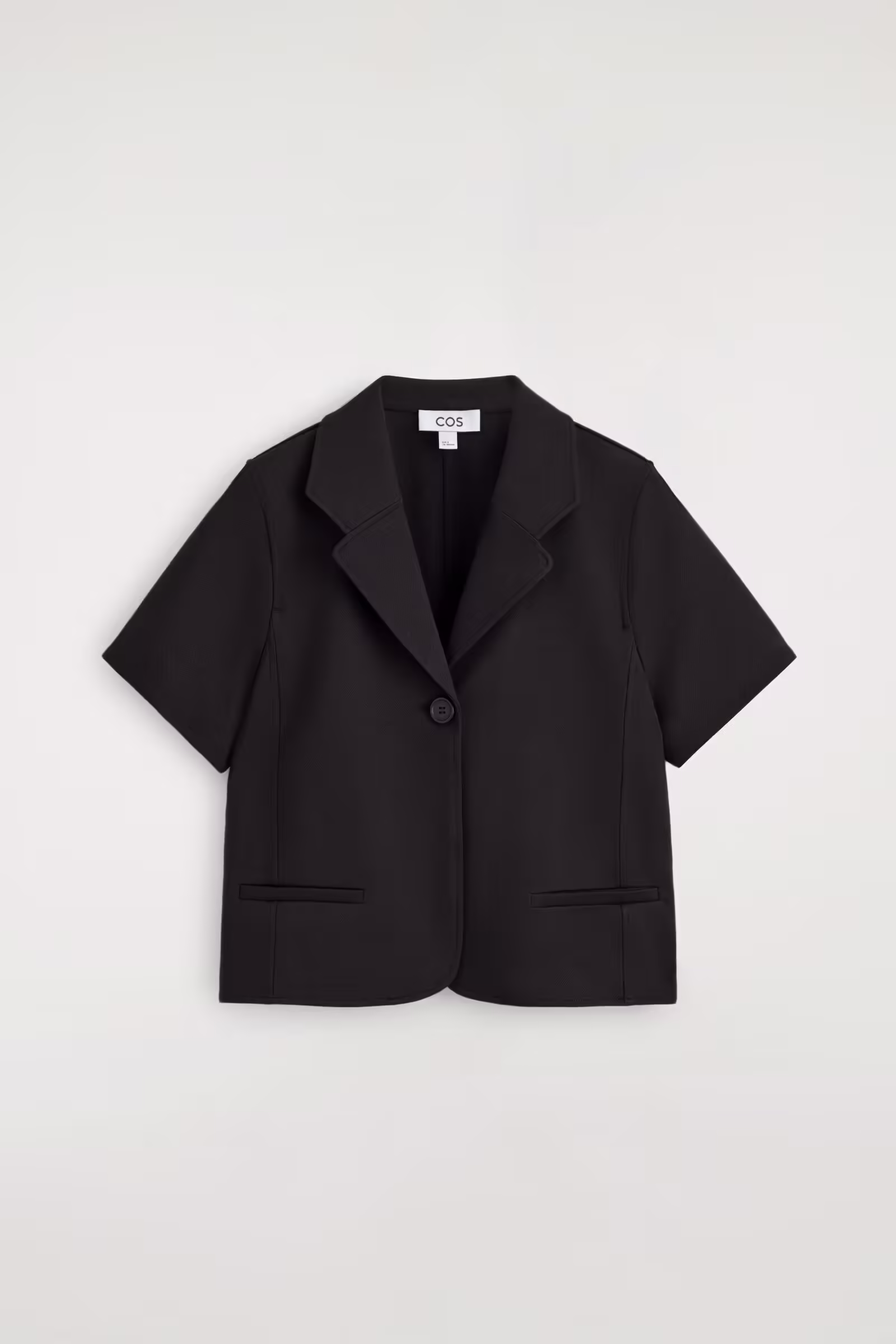 TWILL-JERSEY SHORT-SLEEVED BLAZERBLACK