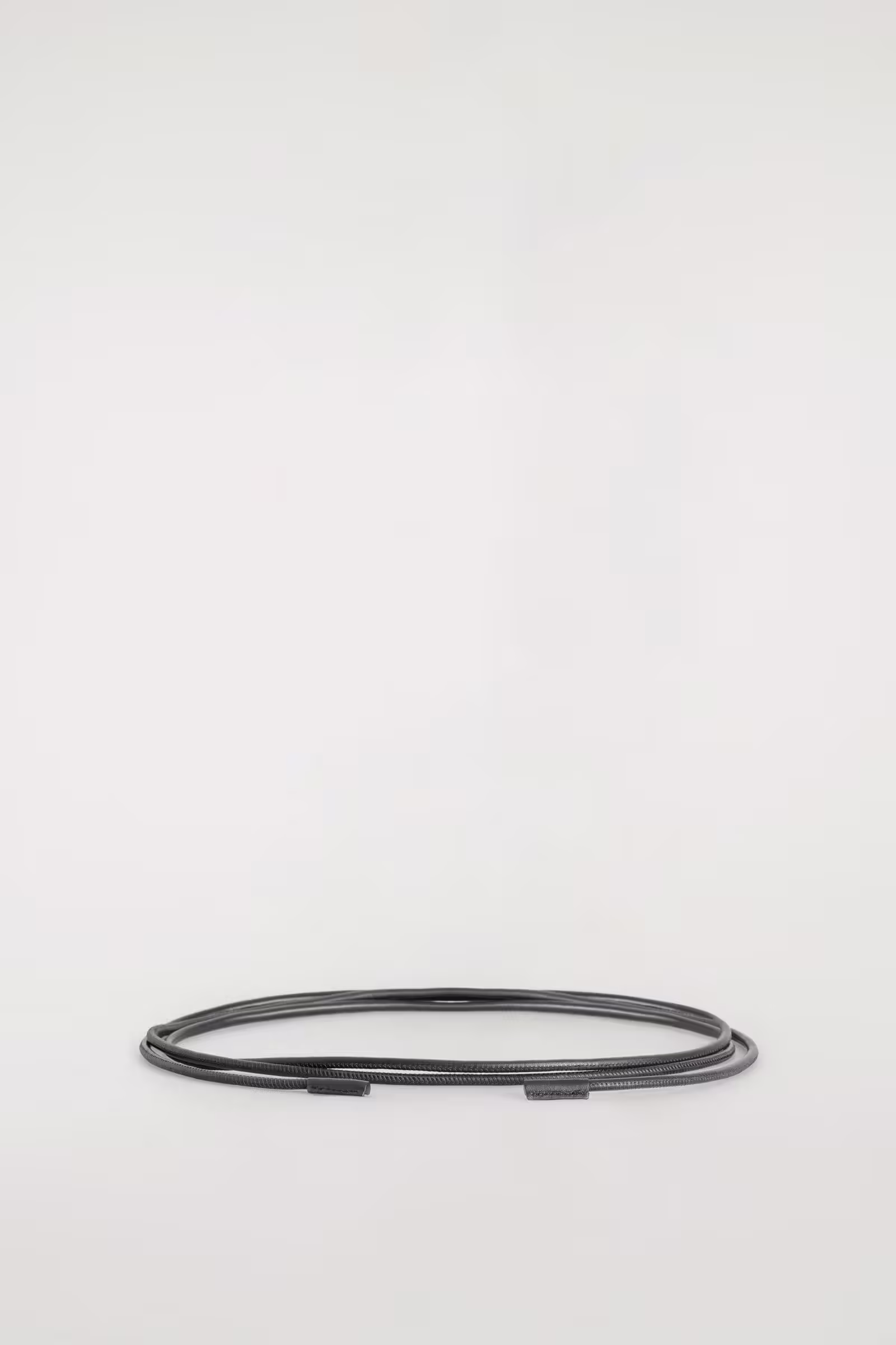 LEATHER ROPE BELTBLACK