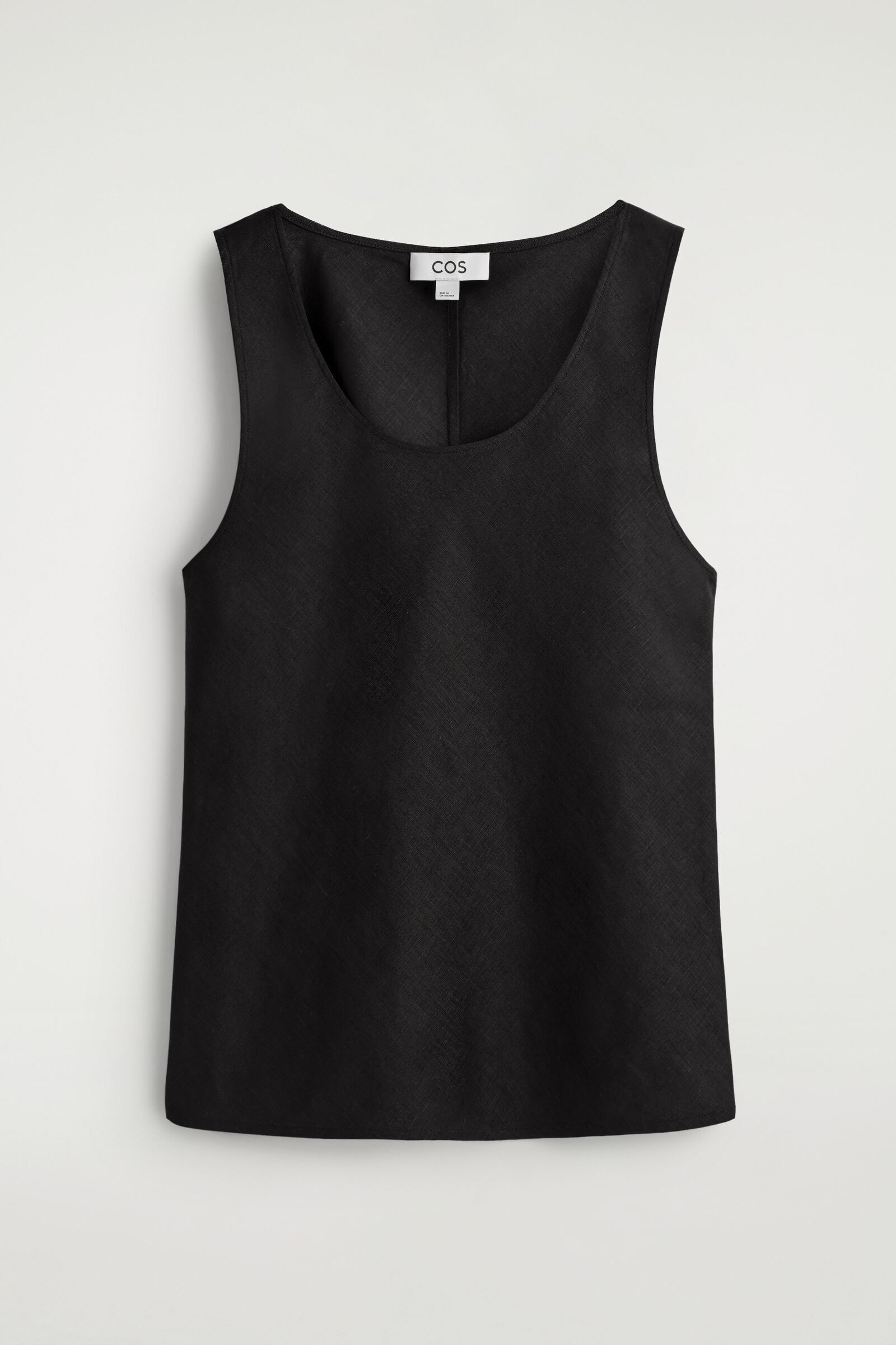 LINEN TANK TOPBLACK