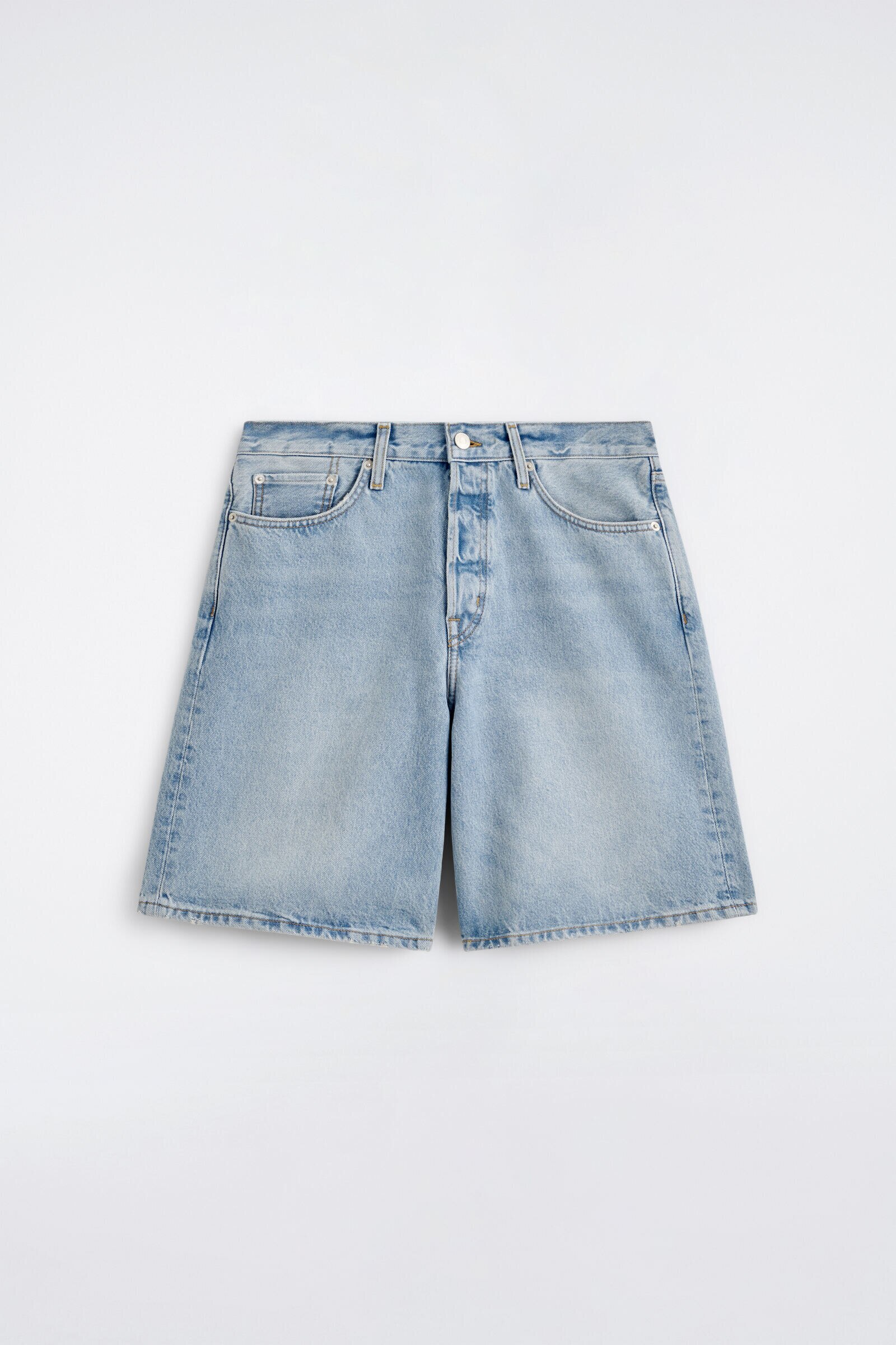 KNEE-LENGTH DENIM SHORTSLIGHT BLUE