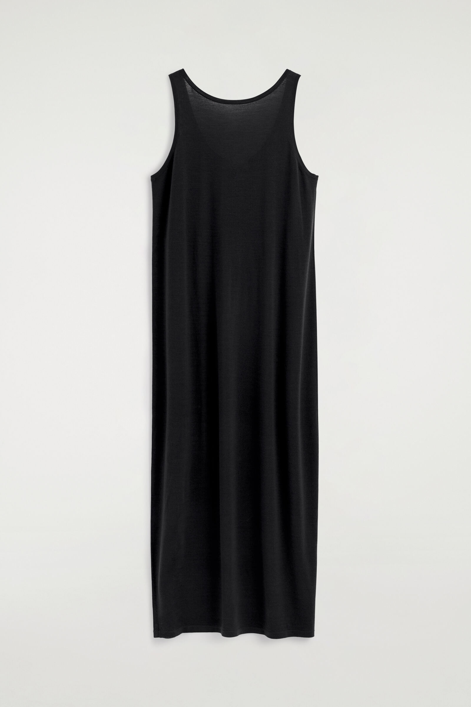 cos flared sleeveless dress SLEEVELESS BUBBLE-HEM MIDI DRESS - NAVY