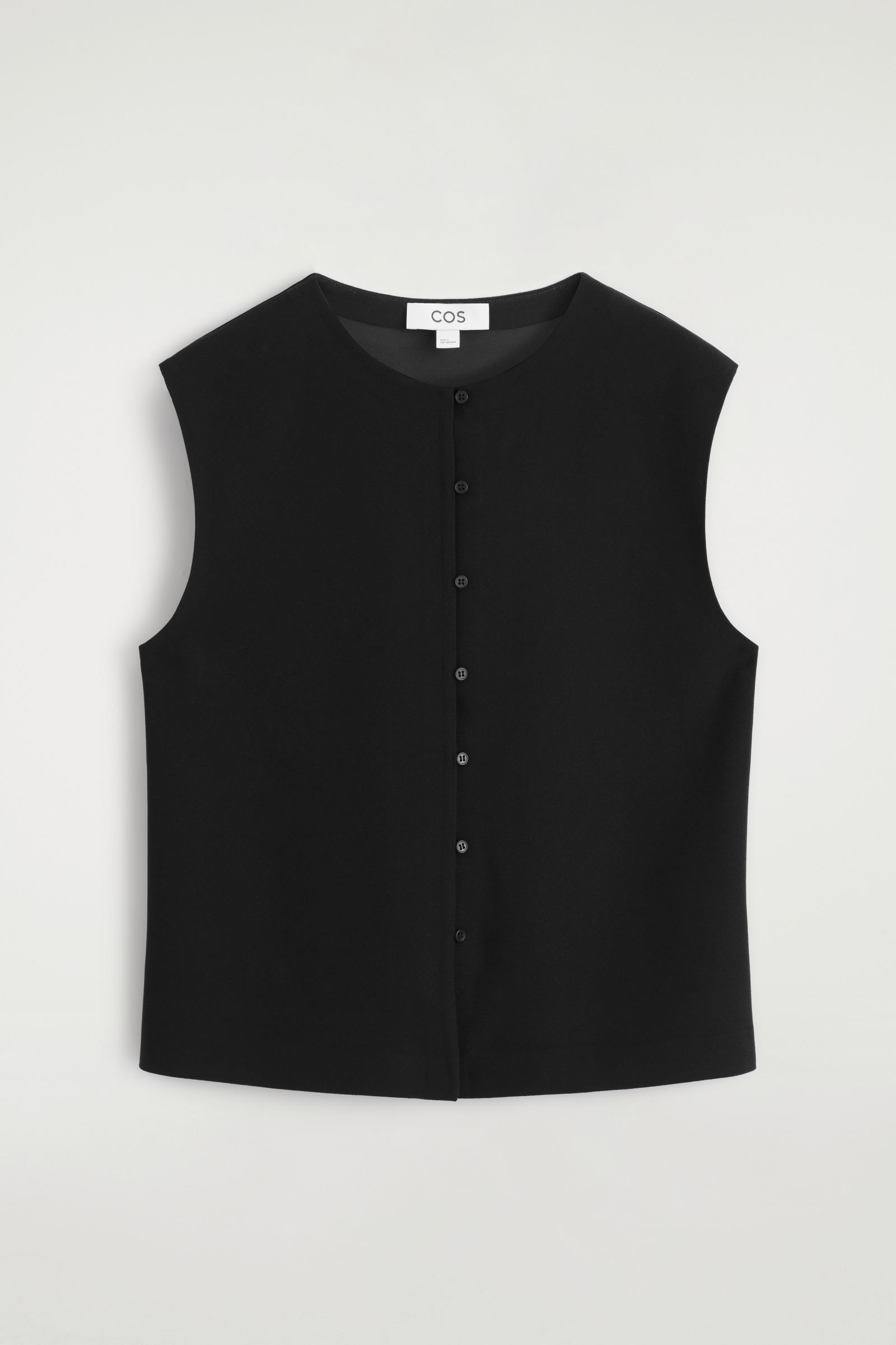 BUTTONED KNITTED TOPBLACK