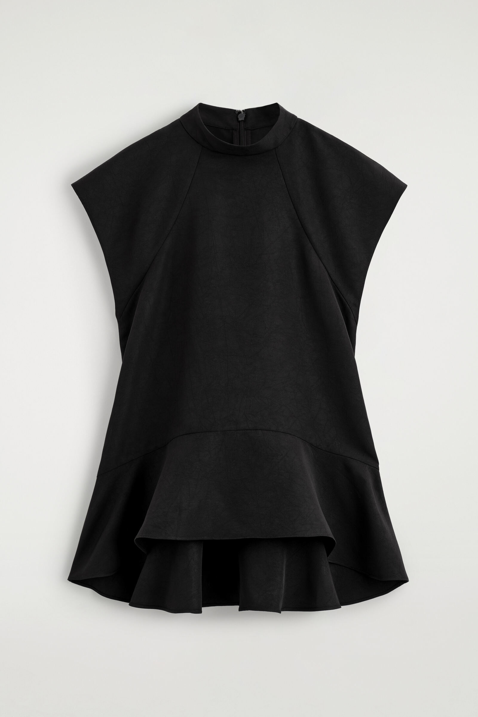 FLARED CAP-SLEEVE TOPBLACK