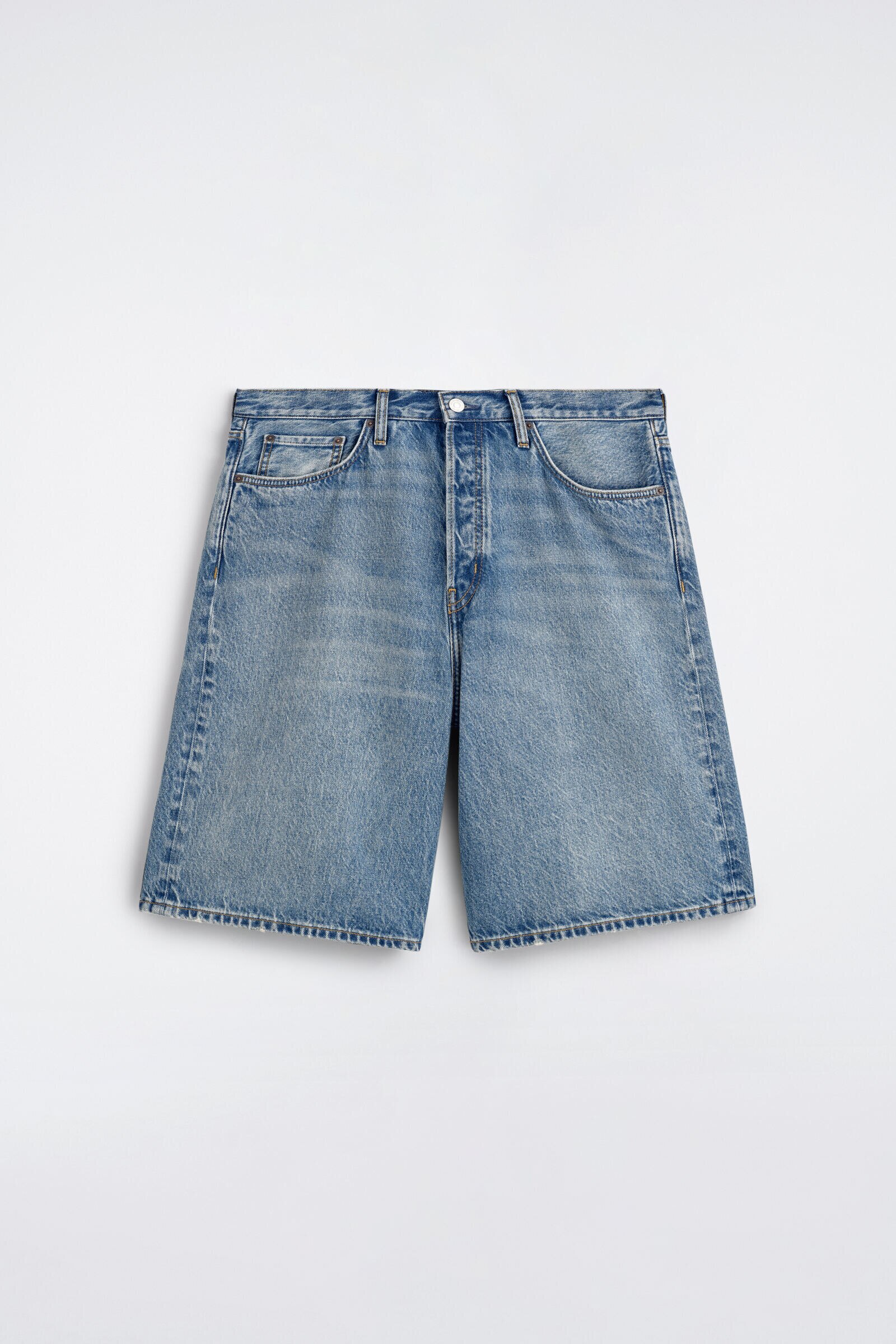RIDER RELAXED-FIT DENIM SHORTSBLUE