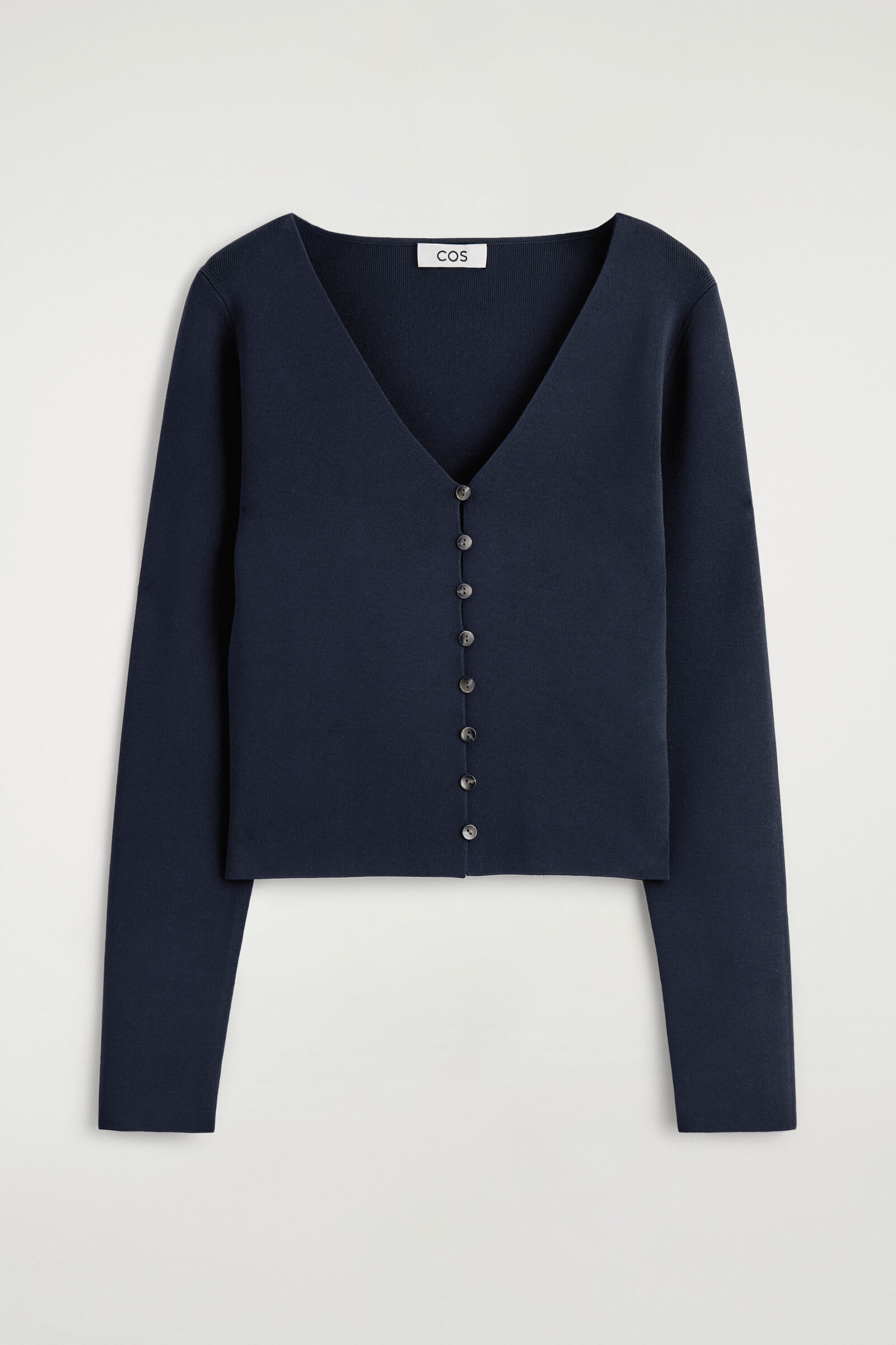 MINIMAL KNITTED V-NECK CARDIGANNAVY
