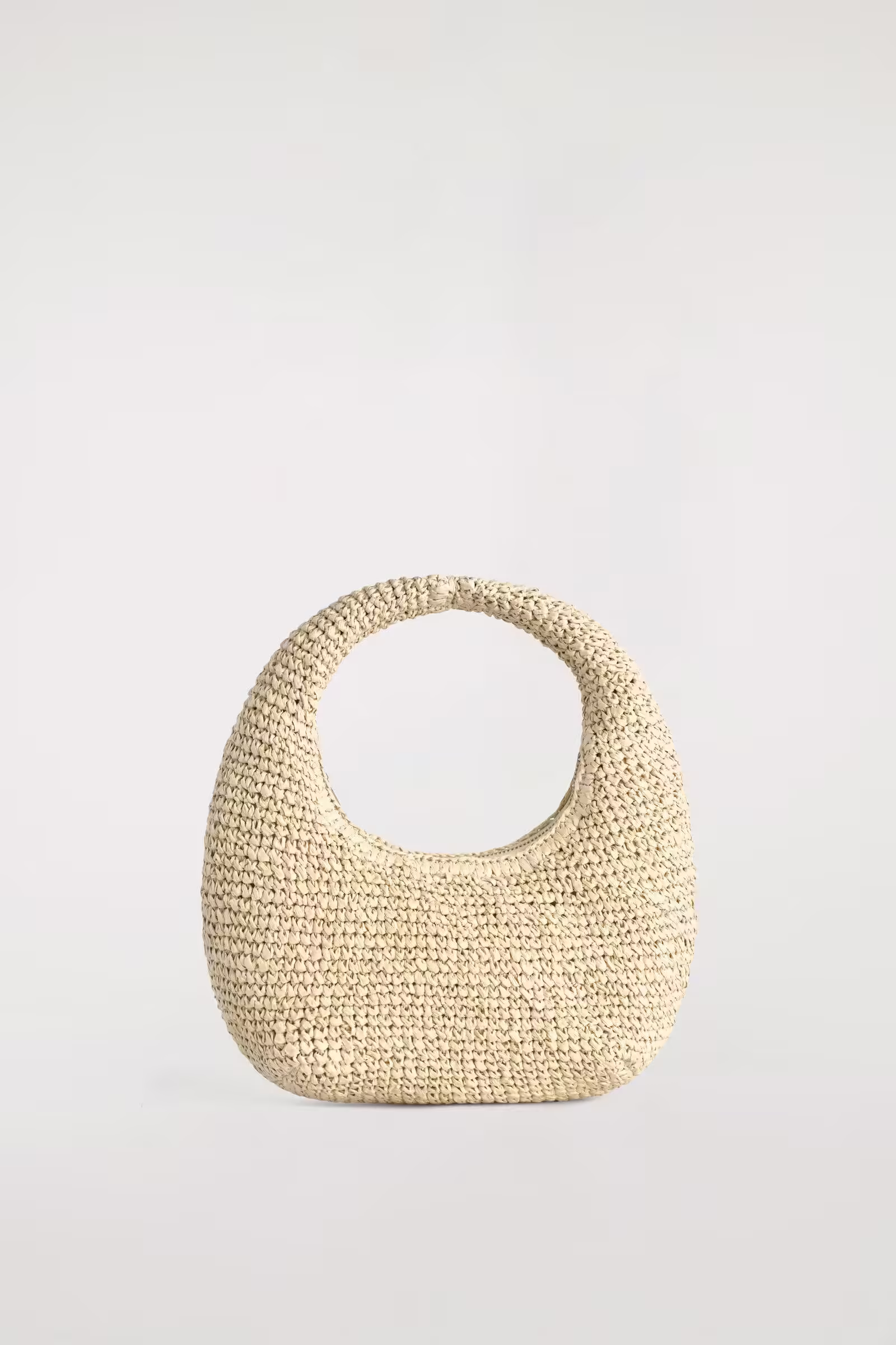 CURVED MINI SHOULDER BAG - STRAWBEIGE