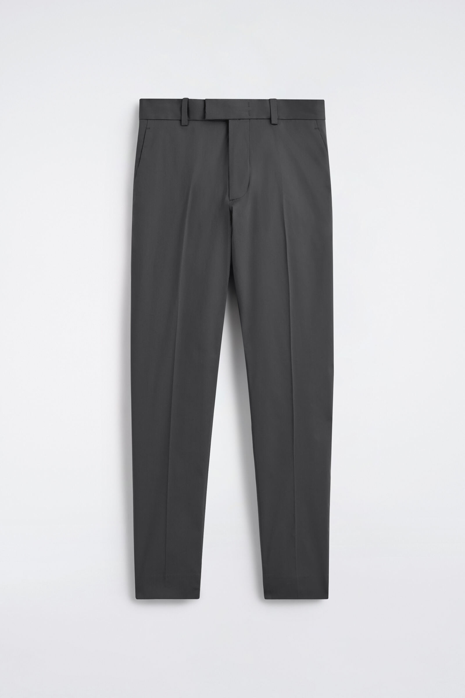 COTTON SLIM-FIT TROUSERSDARK GREY