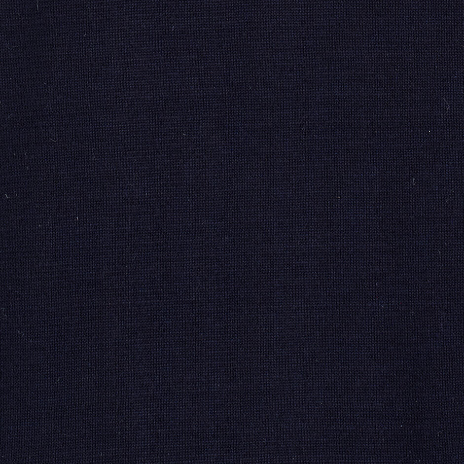 POCKET-DETAIL KNITTED COTTON MINI DRESSNAVY