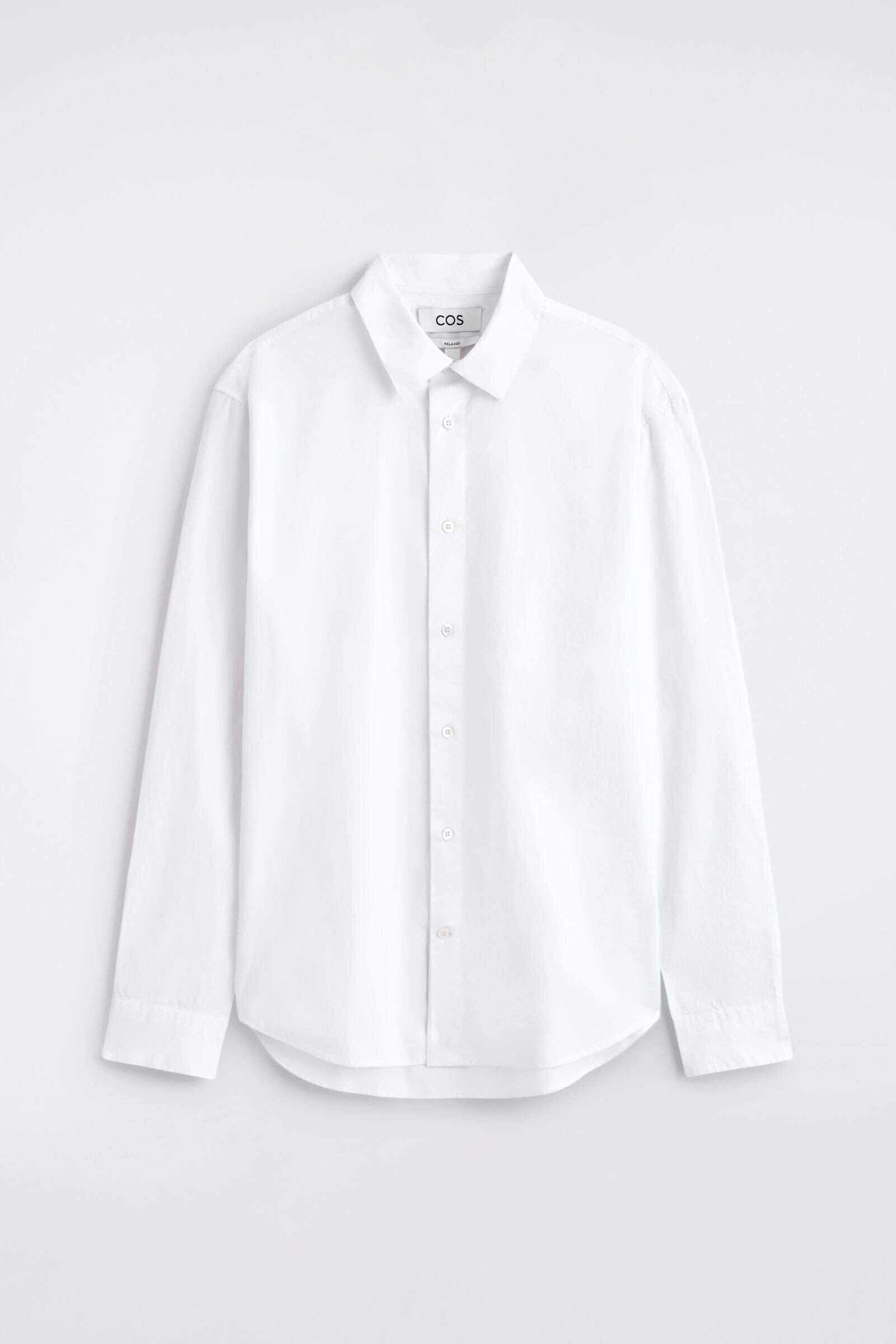 RELAXED PIMA COTTON-POPLIN SHIRTWHITE