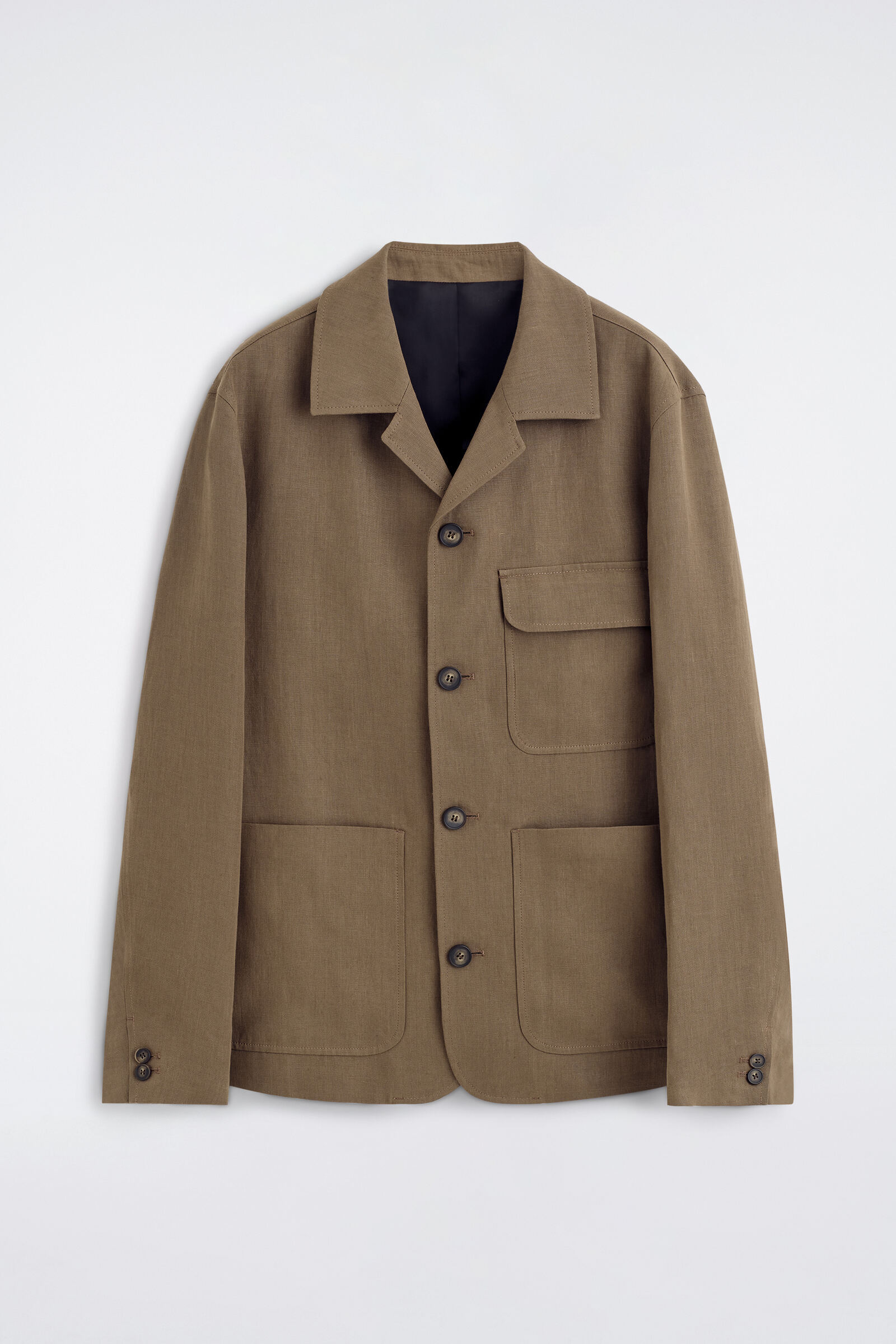 UNSTRUCTURED LINEN BLAZERBEIGE
