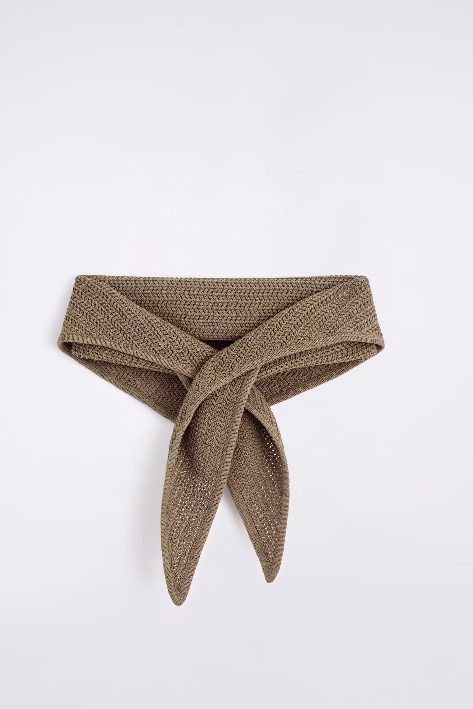 OPEN-KNIT NECK SCARFKHAKI