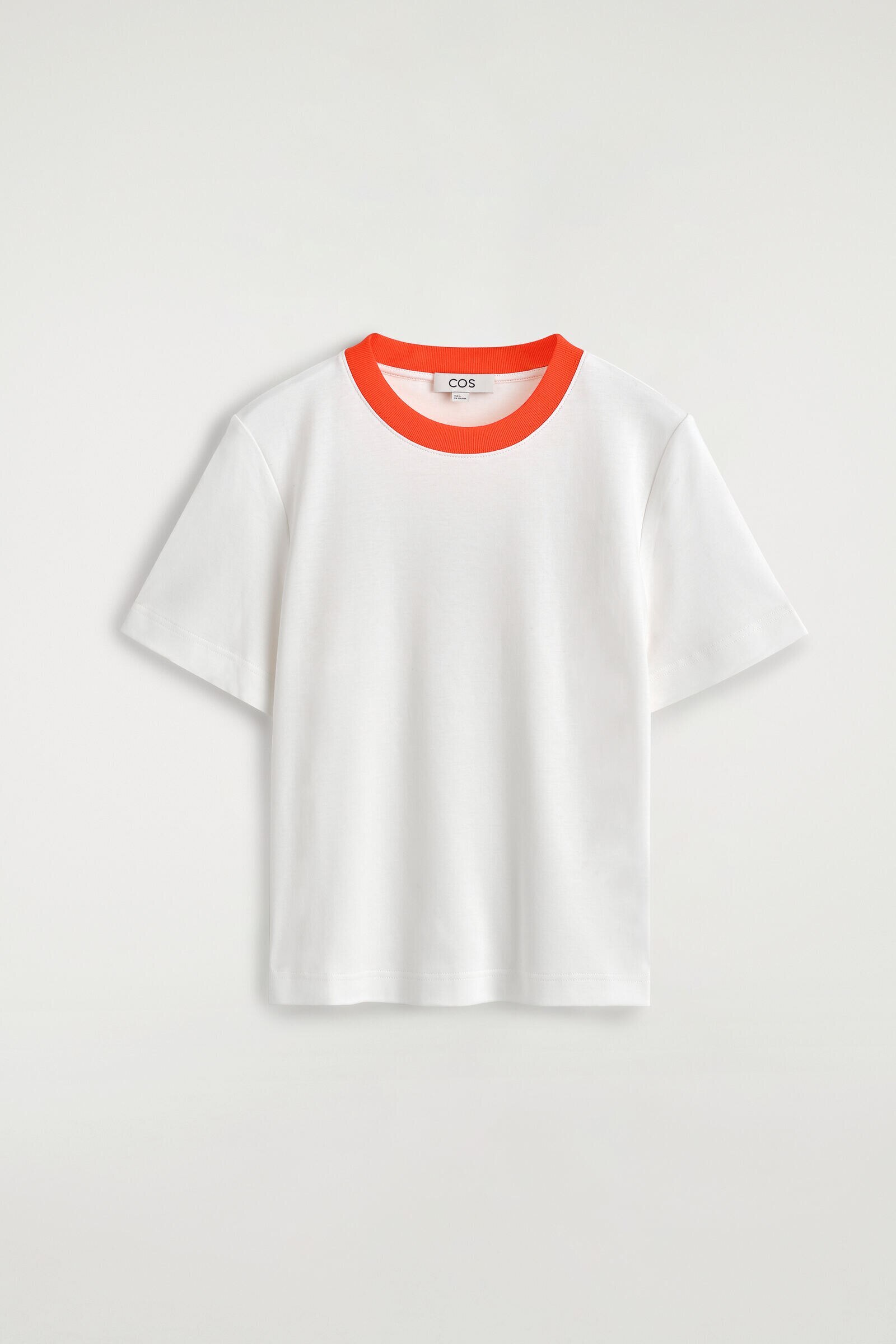 CLEAN CUT T-SHIRTWHITE / ORANGE