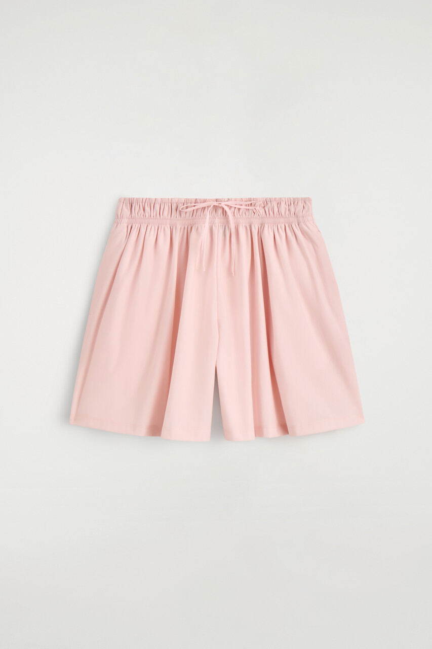 RUCHED-WAIST SHORTSPINK
