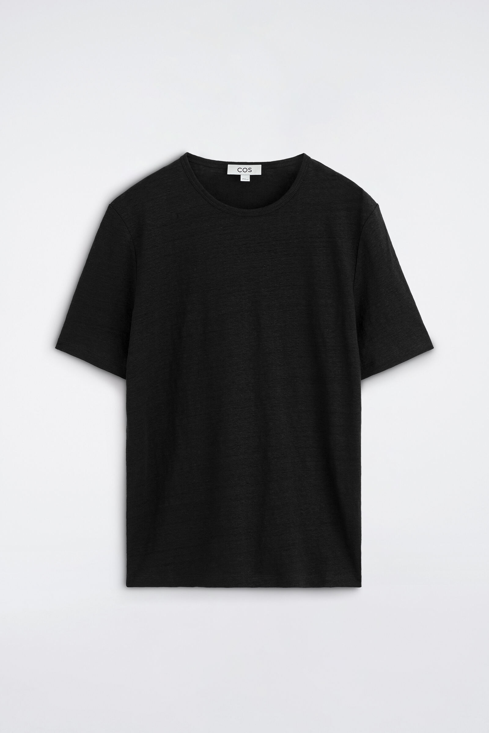 LINEN-JERSEY T-SHIRTBLACK