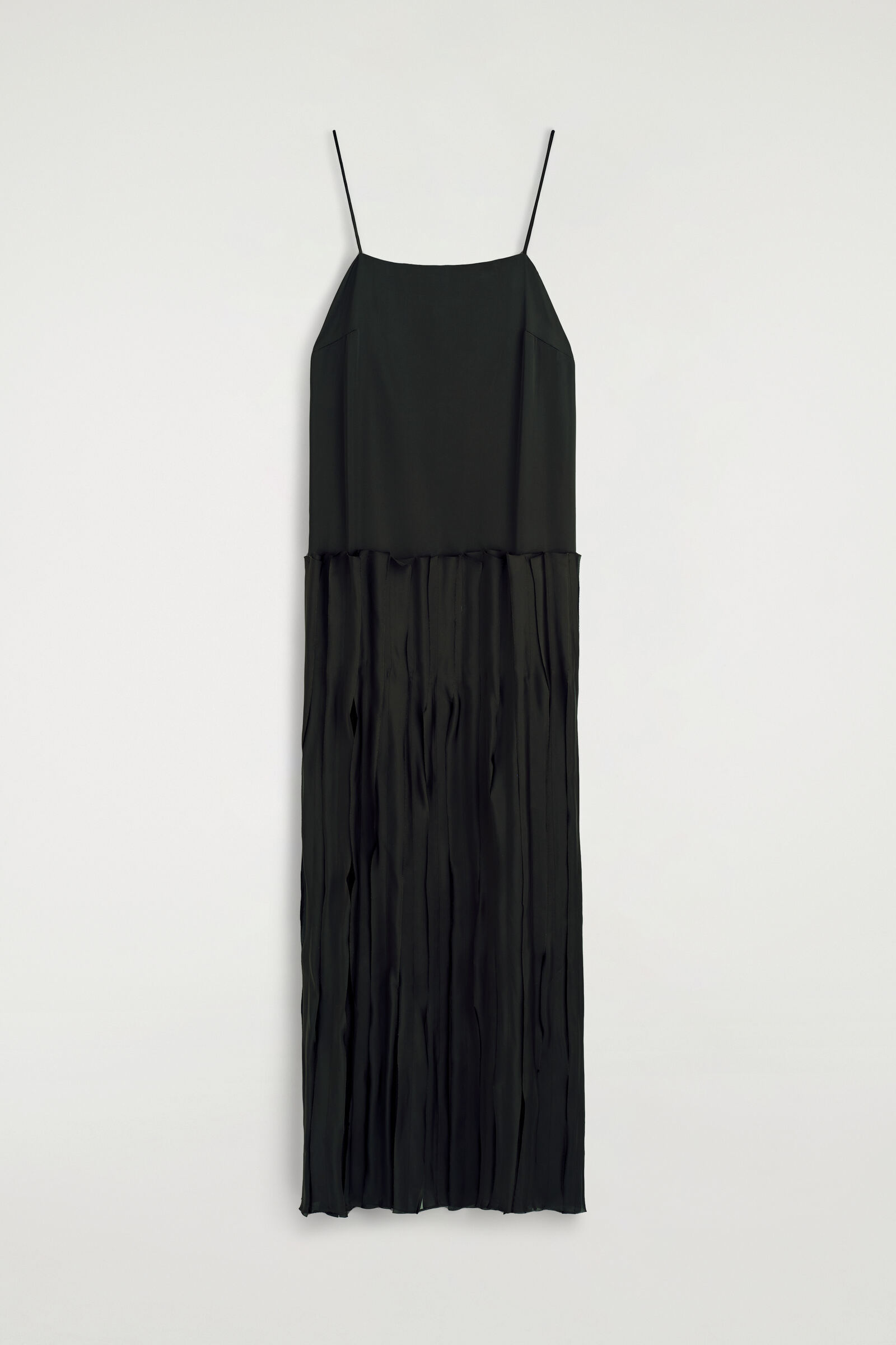 APPLIQUÉD PANELLED MIDI DRESSDARK GREEN
