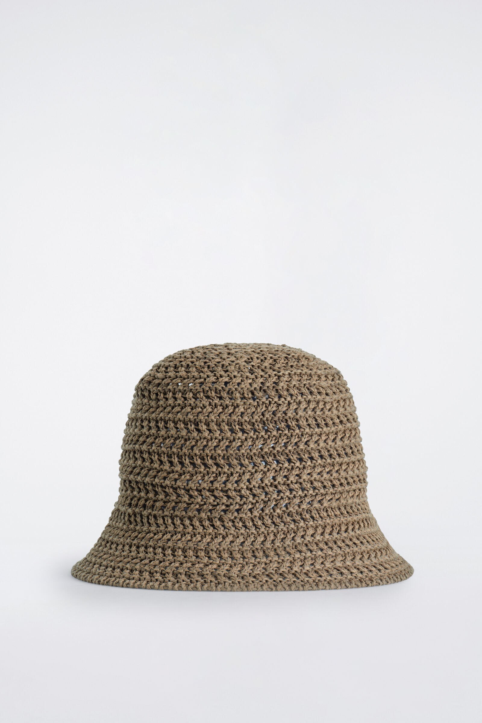 OPEN-KNIT BUCKET HATKHAKI