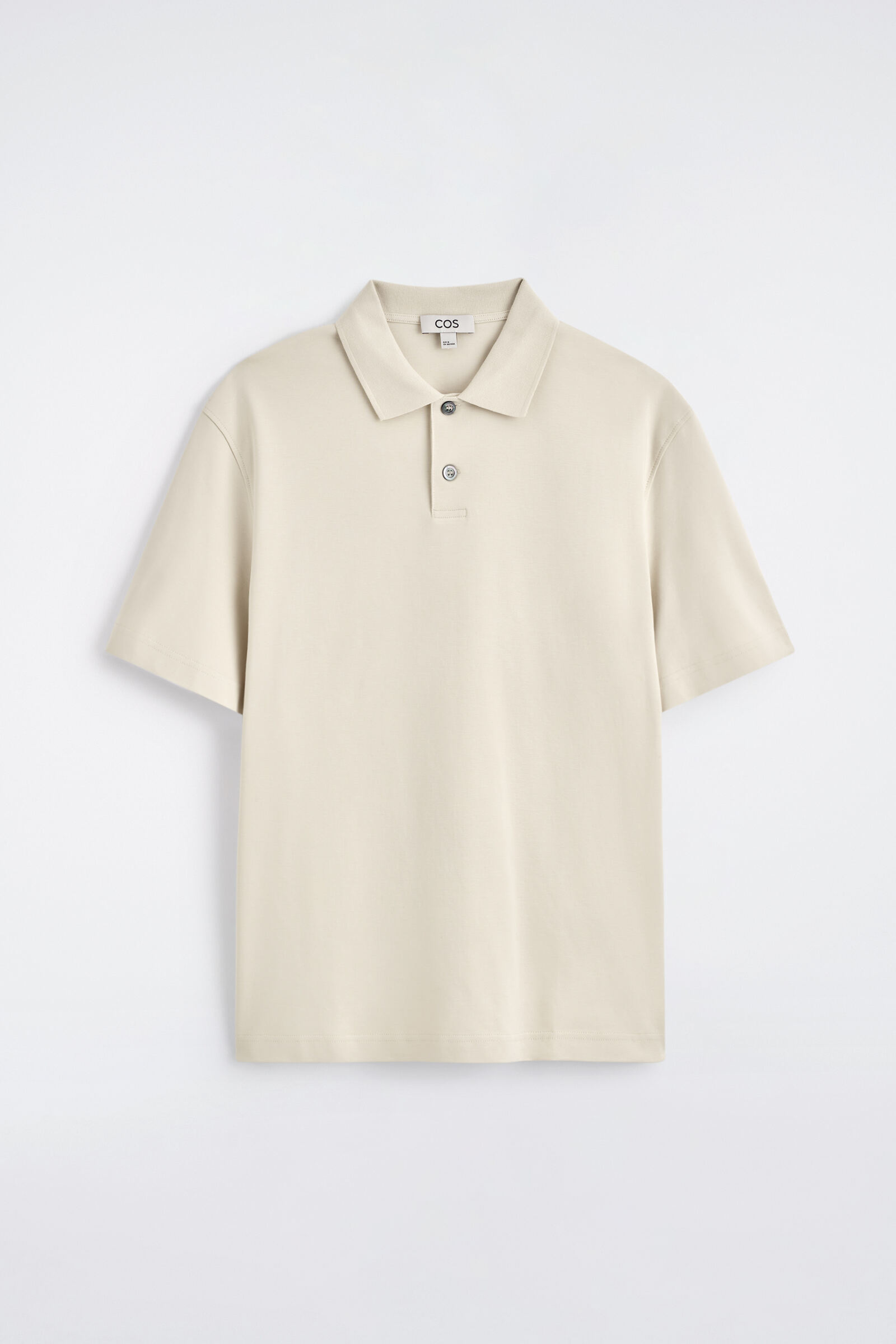 INTERLOCK COTTON POLO SHIRTLIGHT BEIGE