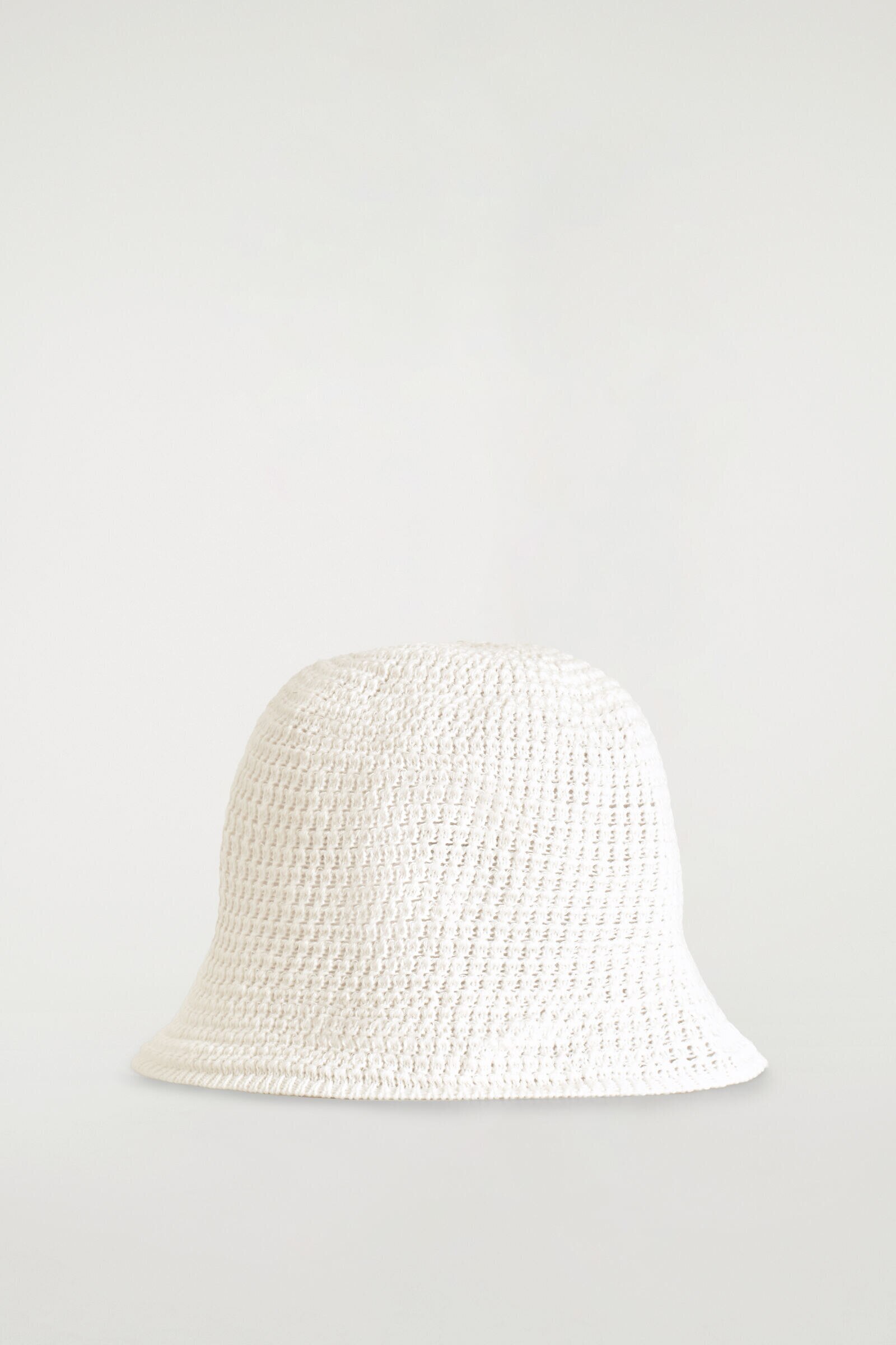 POINTELLE-KNIT BUCKET HATWHITE