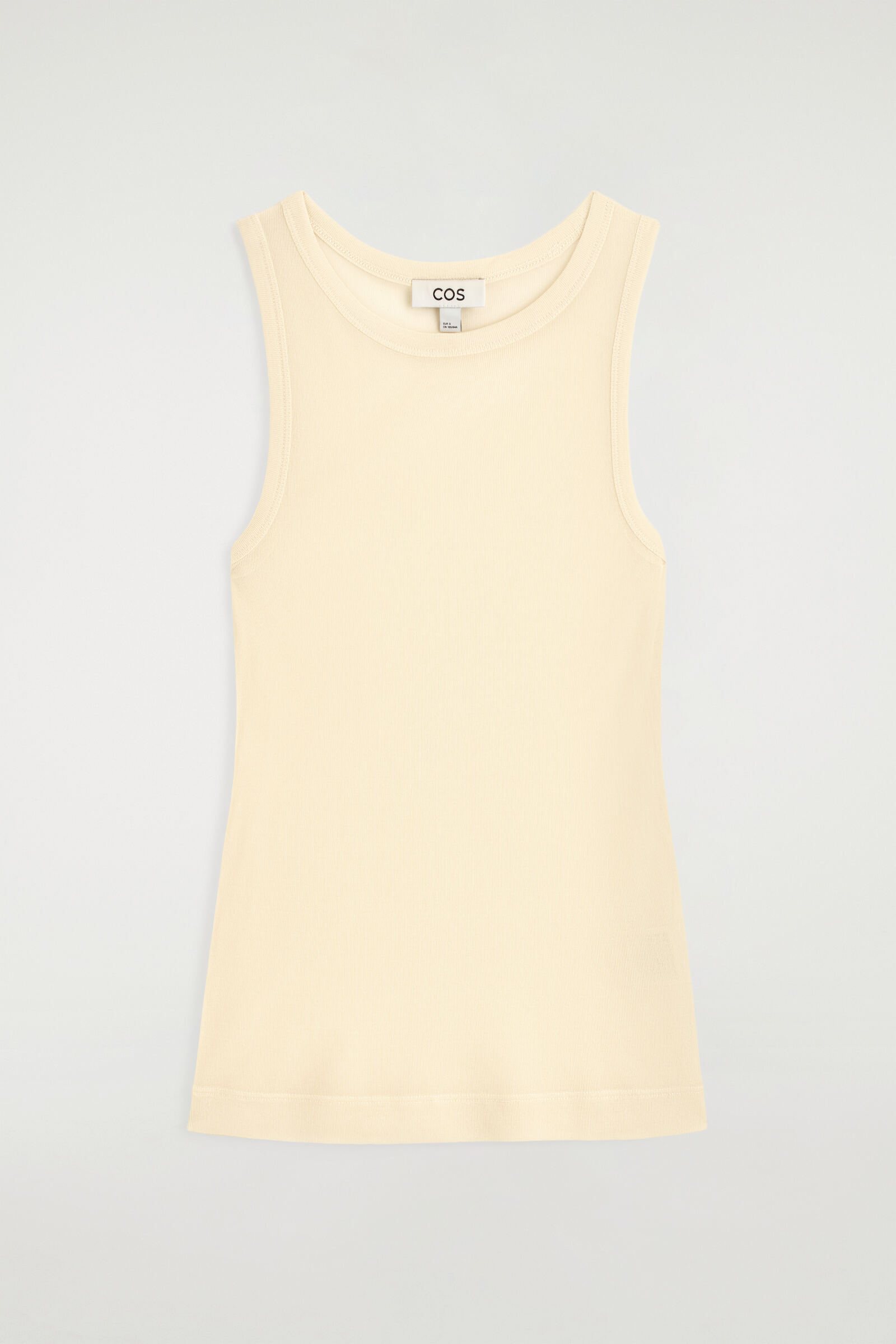 RIBBED SILK TANK TOPBUTTERMILK
