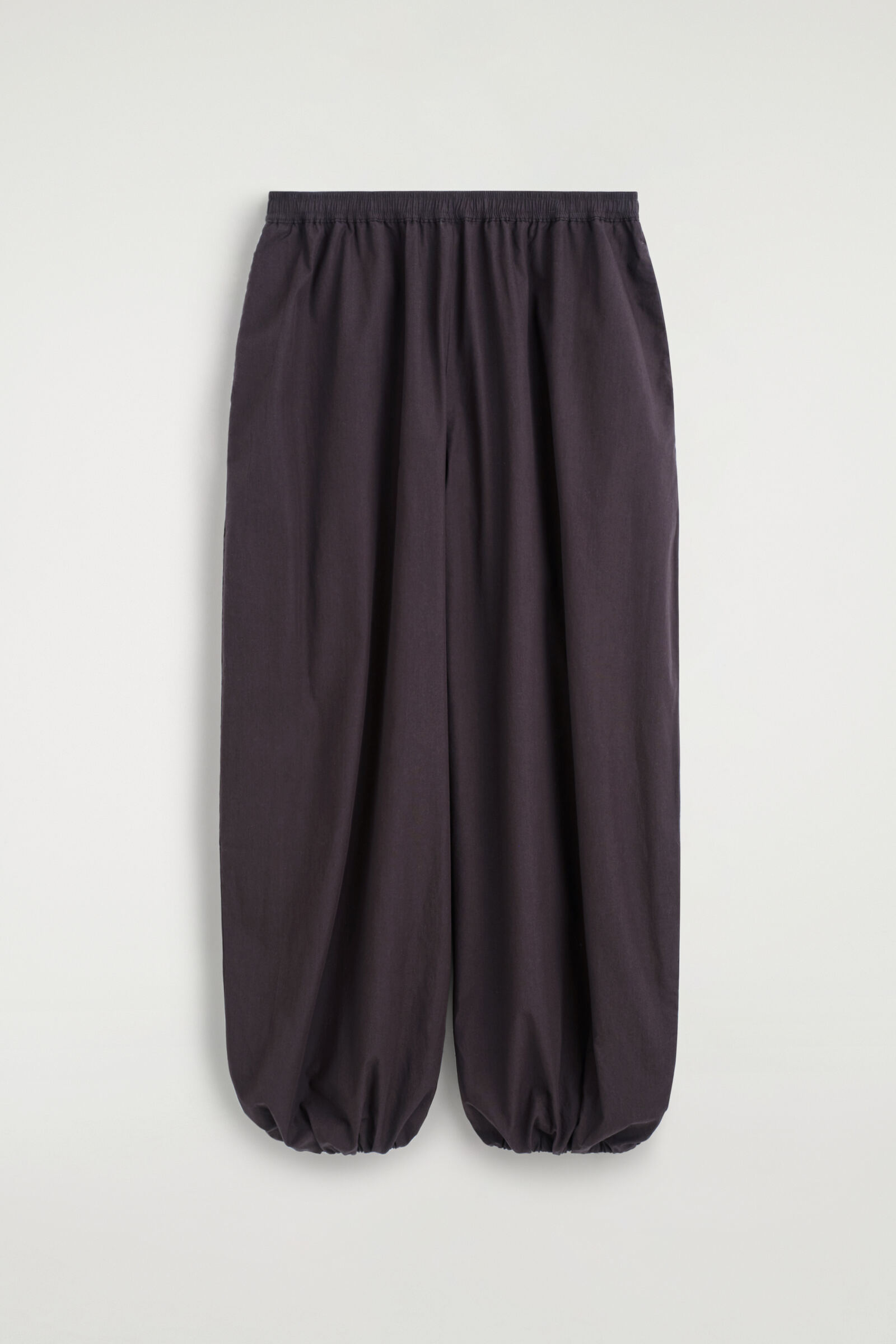 FLUID COTTON BALLOON TROUSERSBROWN
