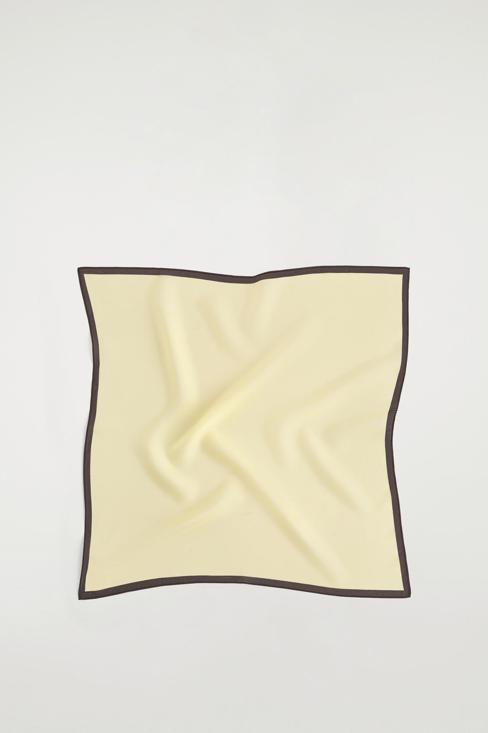 SILK-ORGANZA SCARFBUTTER / BROWN
