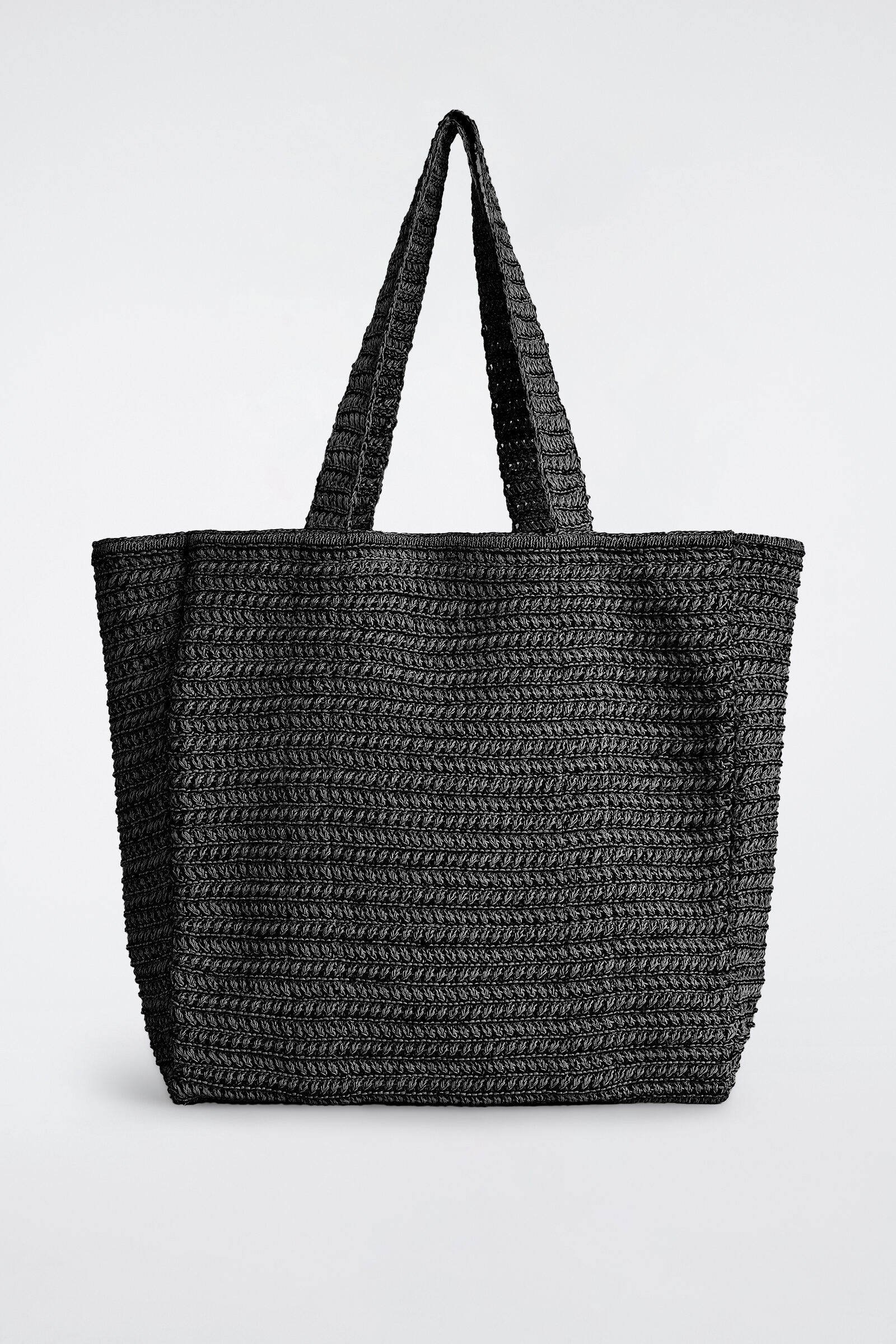 KNITTED TOTE BAGBLACK / WHITE
