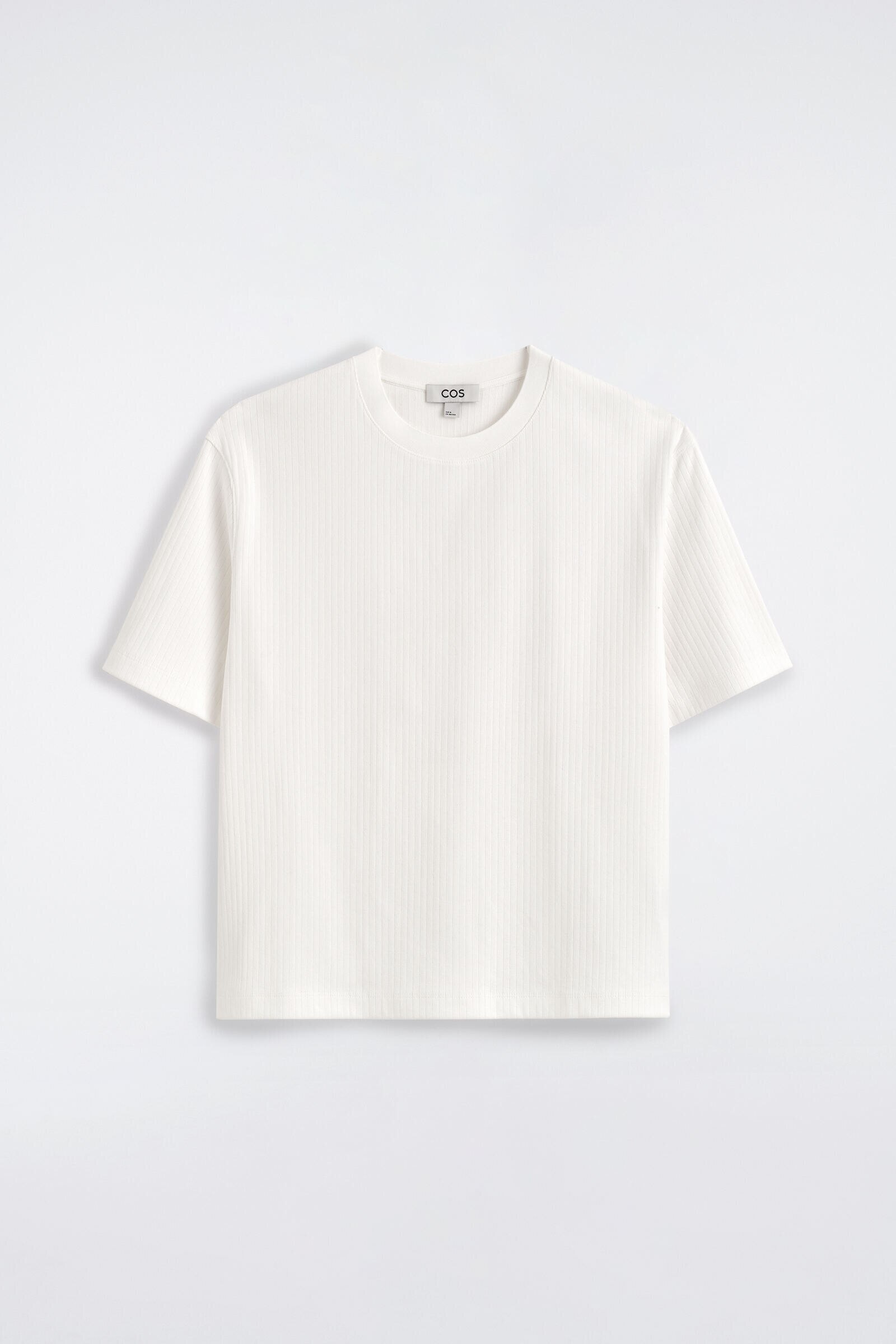 RIBBED JERSEY T-SHIRTWHITE