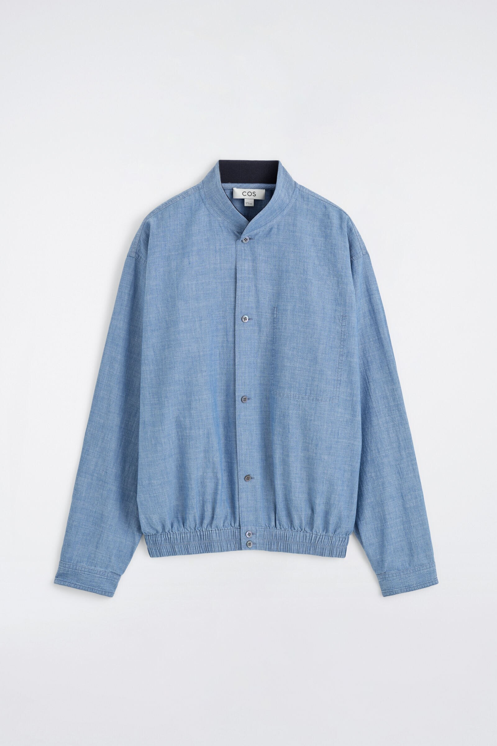 BOMBER-STYLE DENIM SHIRTBLUE
