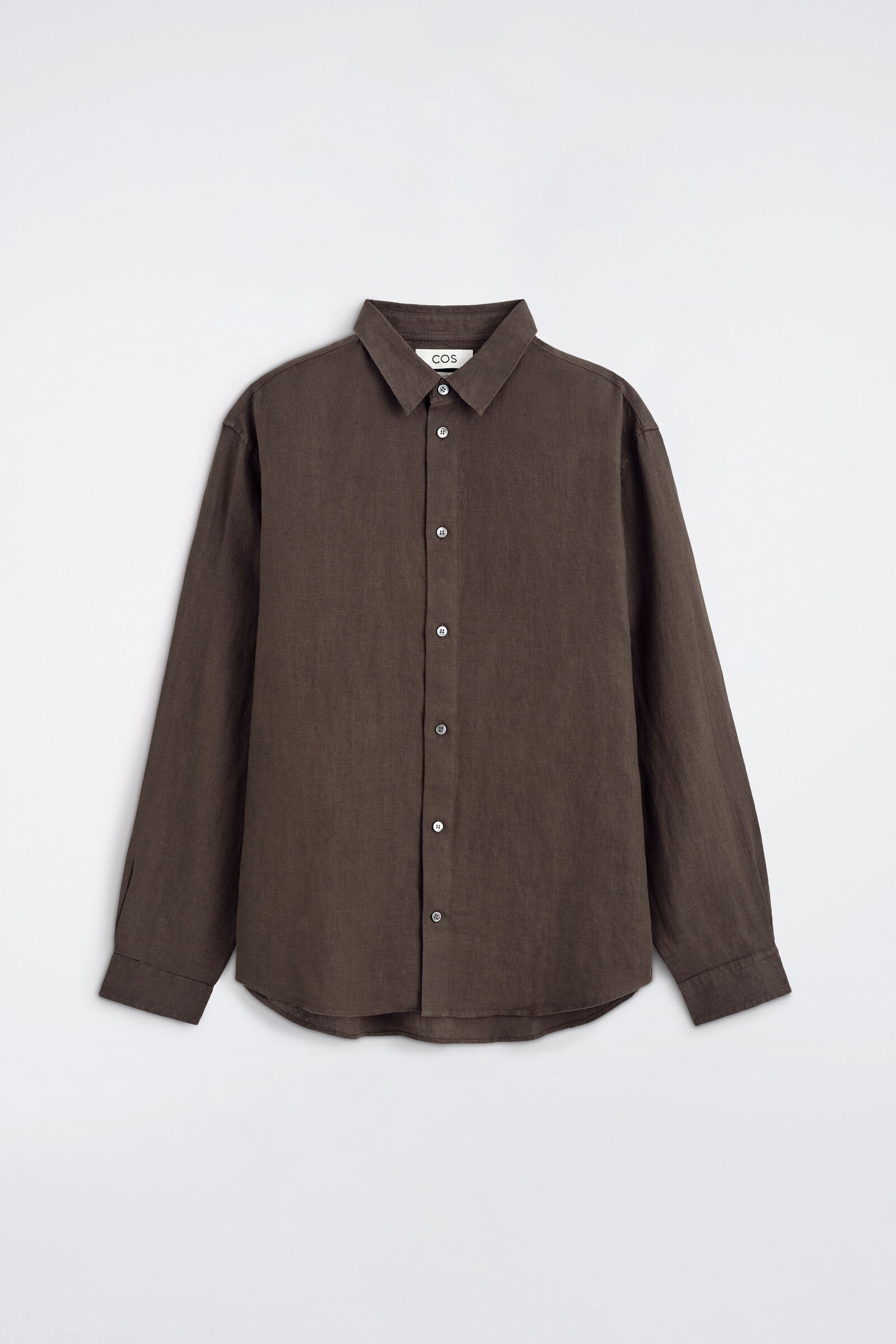 RELAXED LINEN SHIRTBROWN