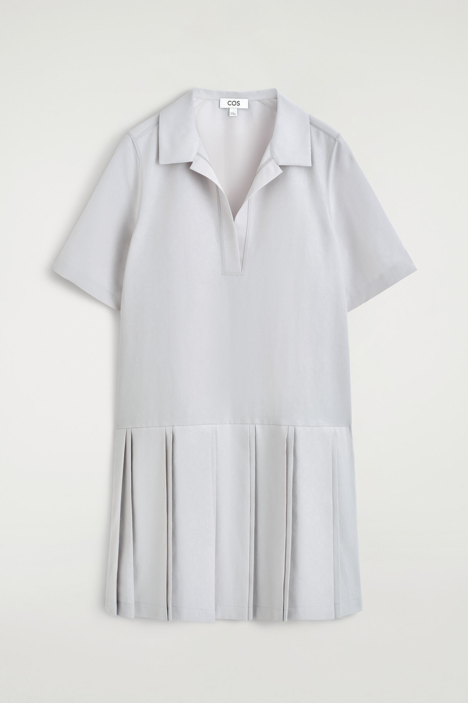 PLEATED MINI POLO DRESSLIGHT GREY
