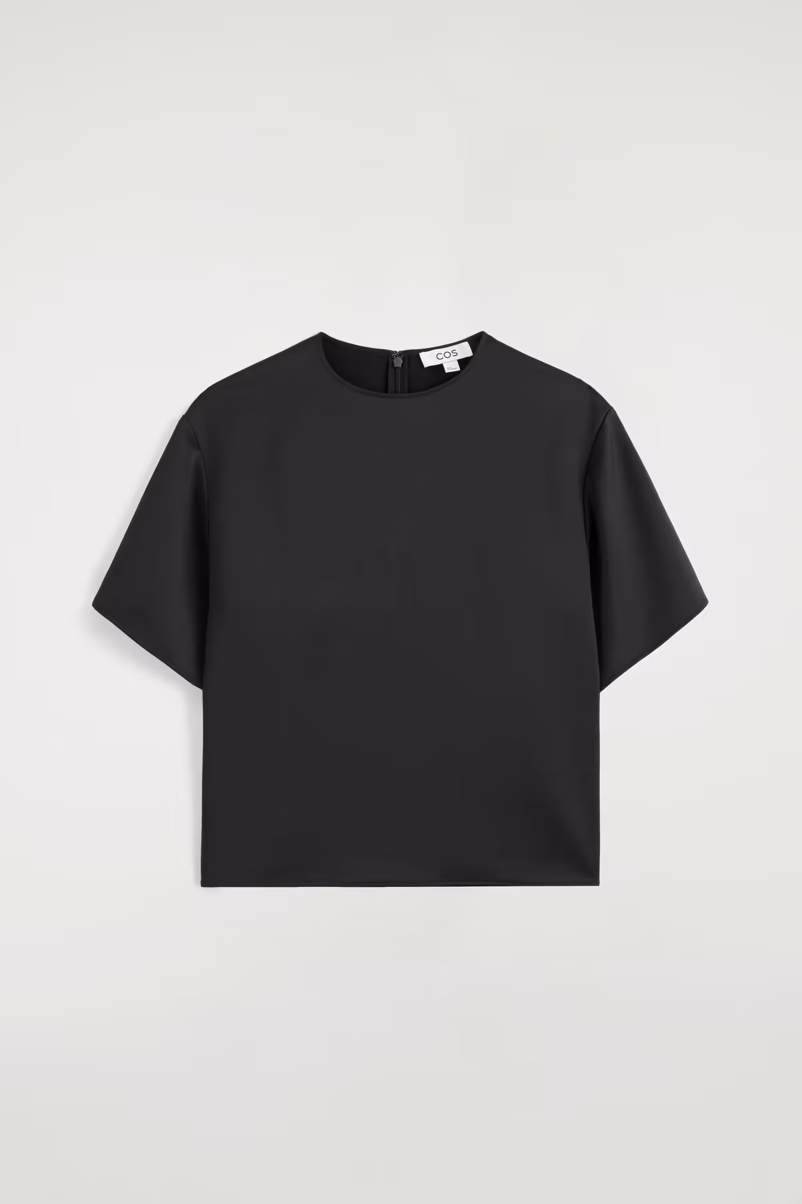 OVERSIZED SATIN T-SHIRTBLACK