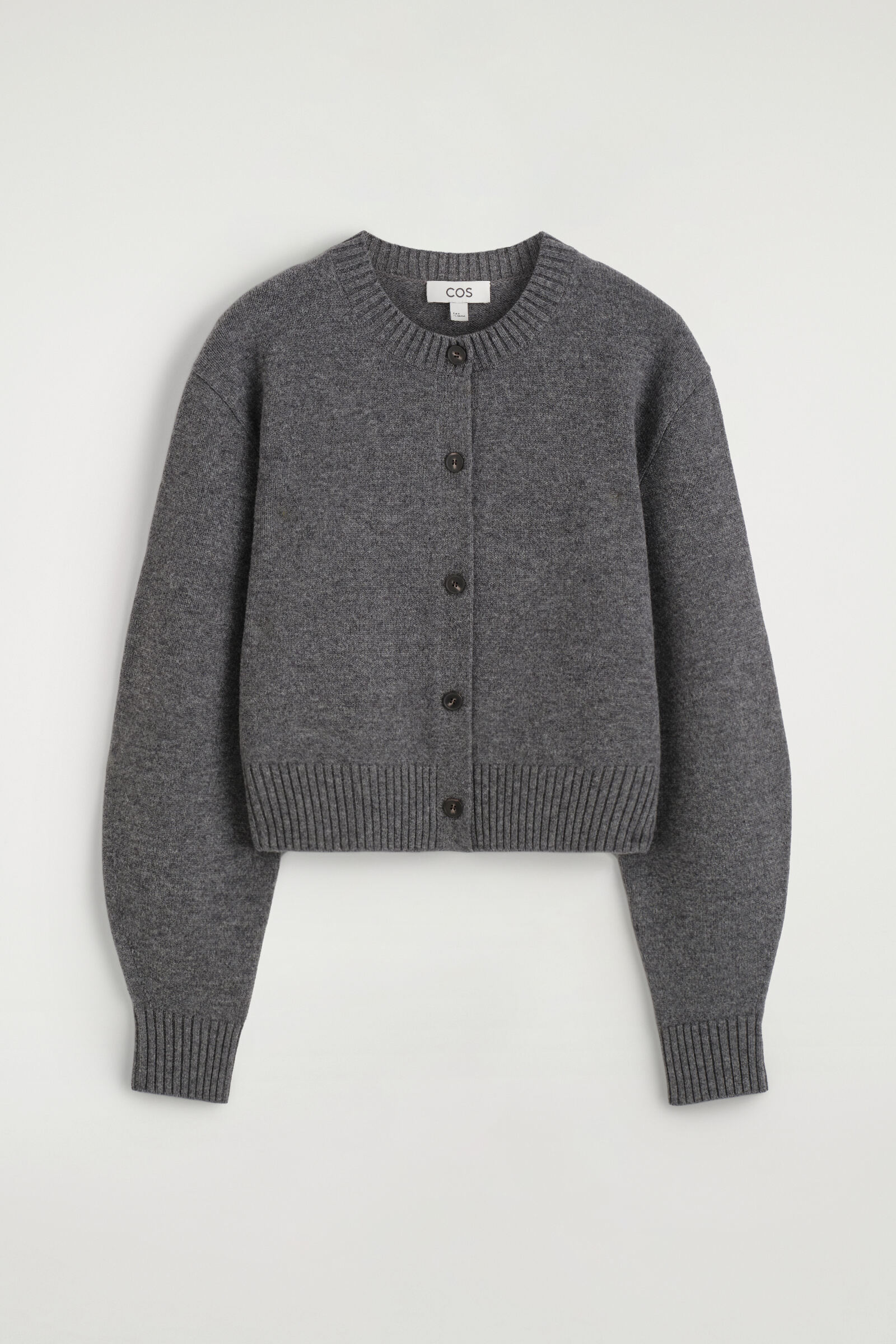 MERINO WOOL CARDIGANGREY MÉLANGE